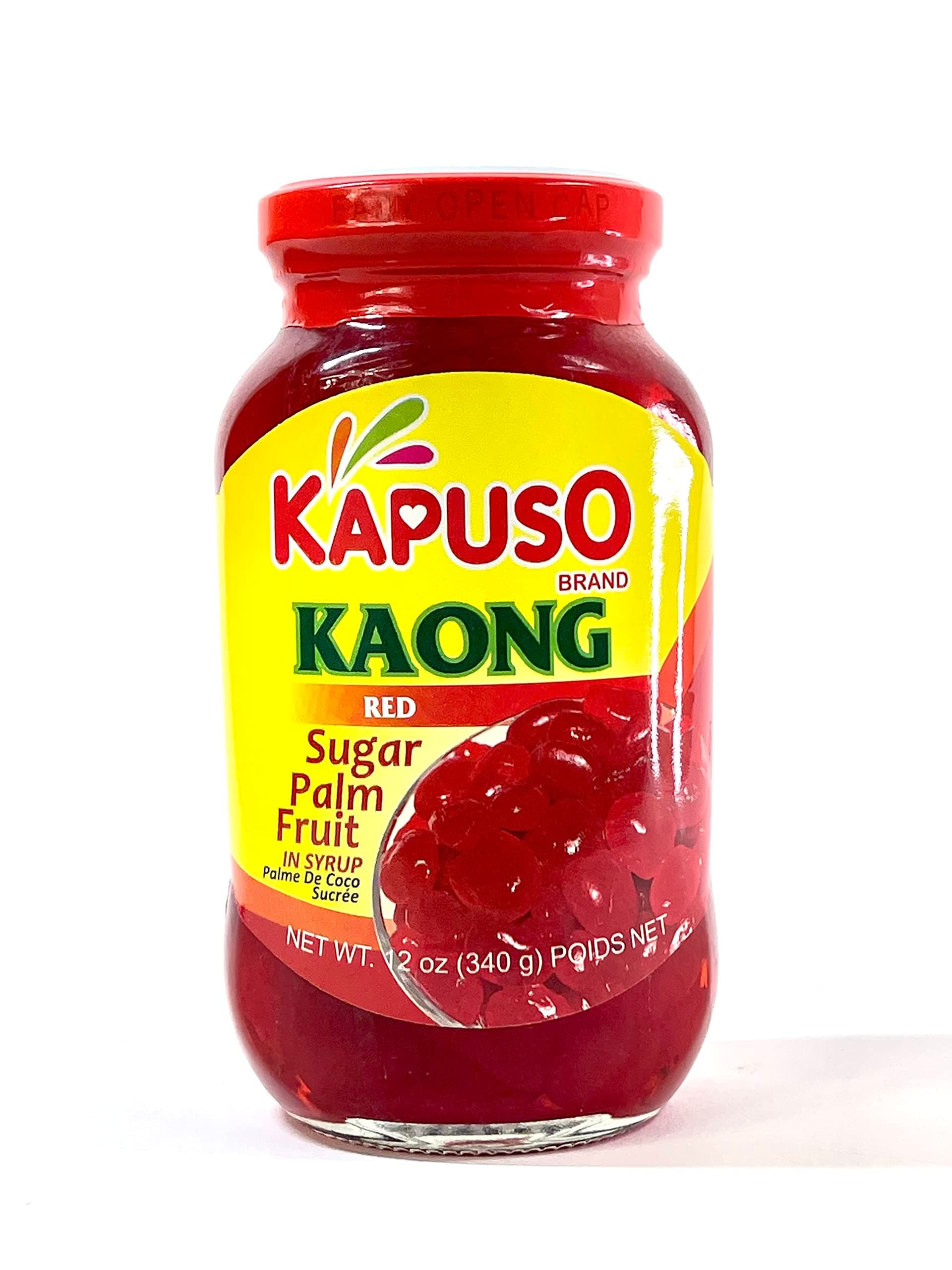 Kapuso Kaong Sugar Palm Fruit in syrup, Red 340g (12oz), Pack of 2