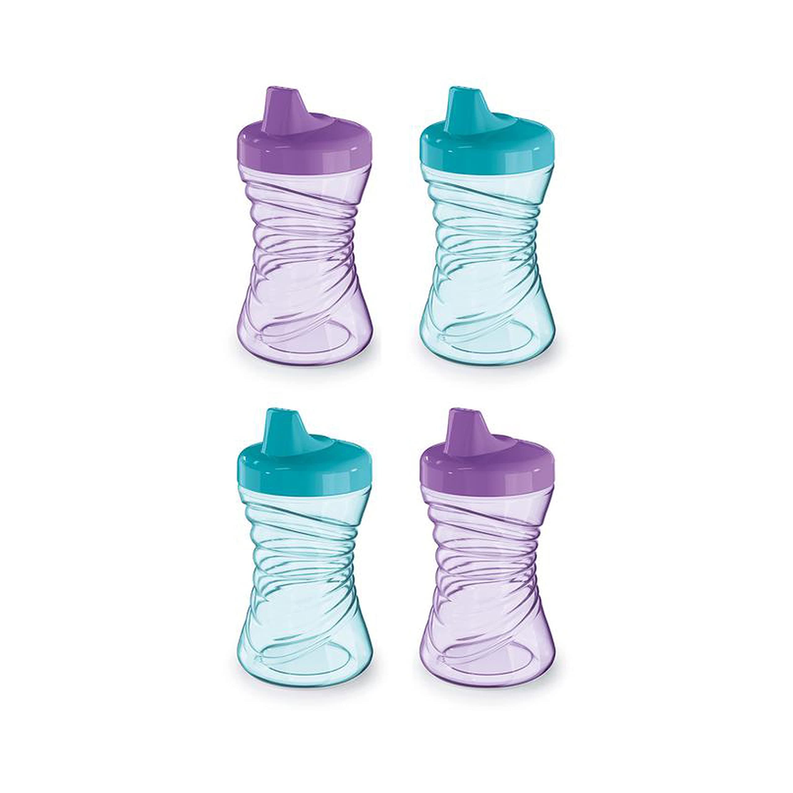 Fun Grips Hard Spout Sippy Cup, 10 oz. | Easy to Hold, BPA Free, Spill Proof Toddler Cup, 4pk