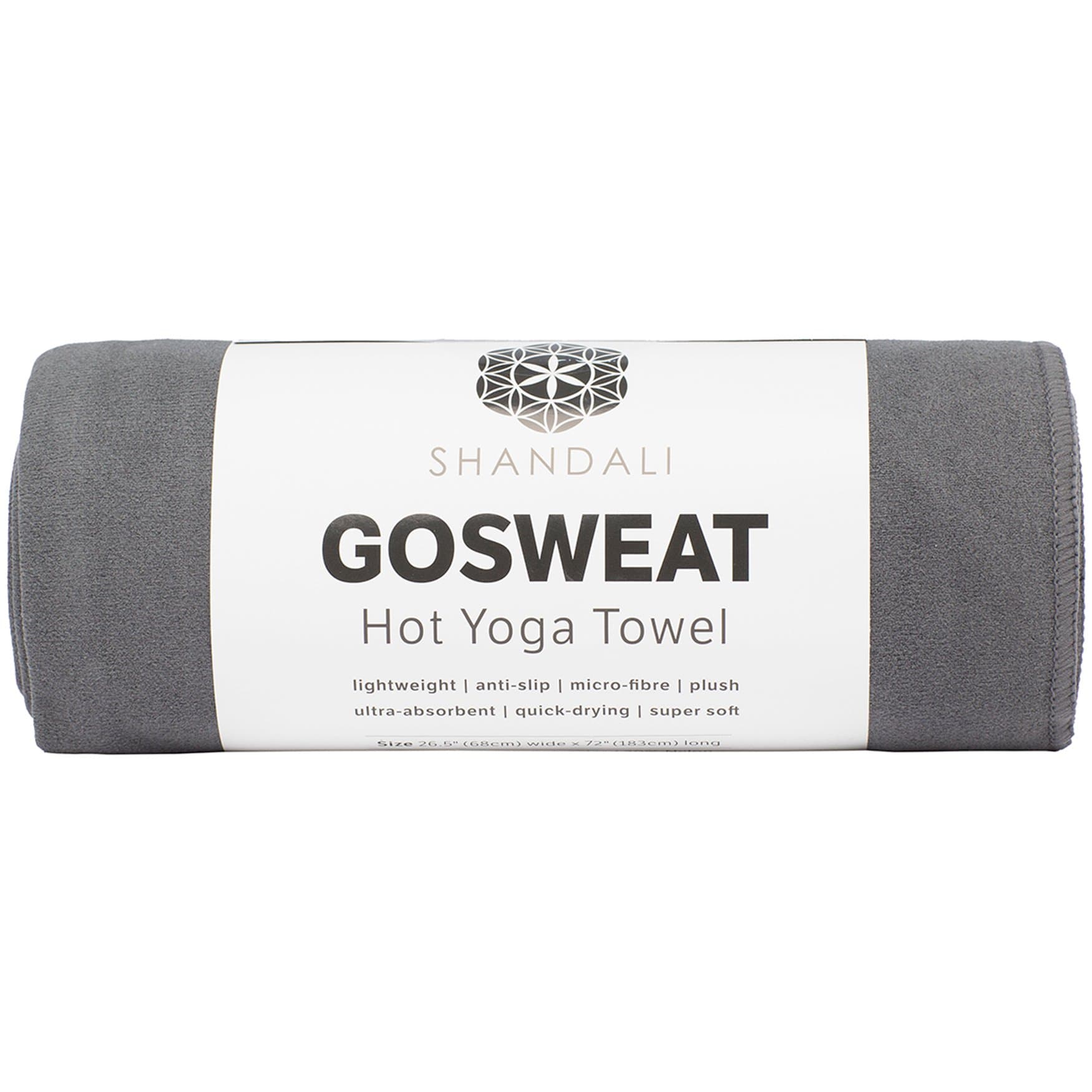 GoSweat Non-Slip Hot Yoga Towel with Super-Absorbent Soft Suede Microfiber in Many Colors, for Bikram Pilates and Yoga Mats.