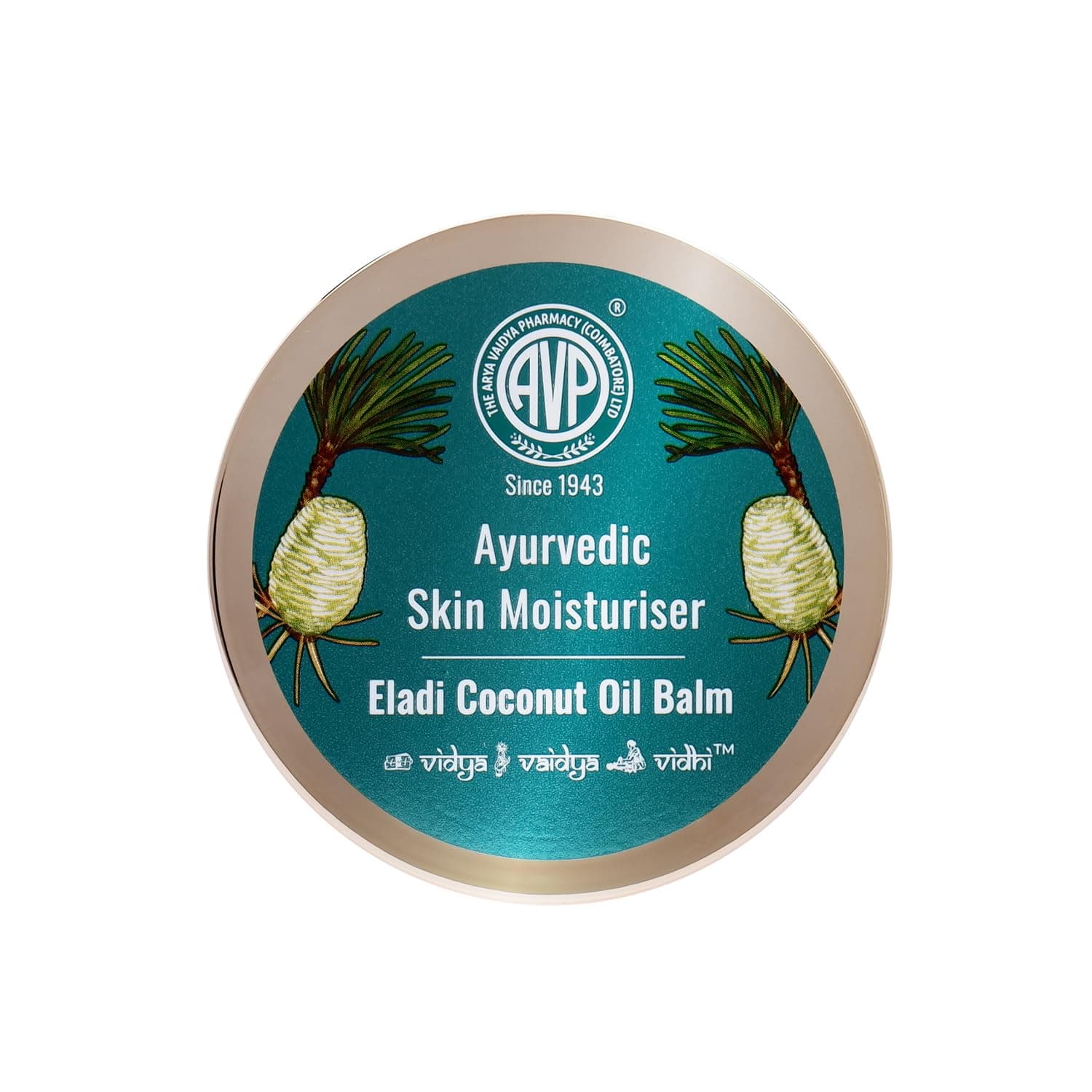 AVP Eladi Coconut Oil Balm 40 G | Ayurvedic Skin Moisturizer | Provides Deep Hydration & Nourishment | Supports Soft, Supple Skin | Gentle Daily Care