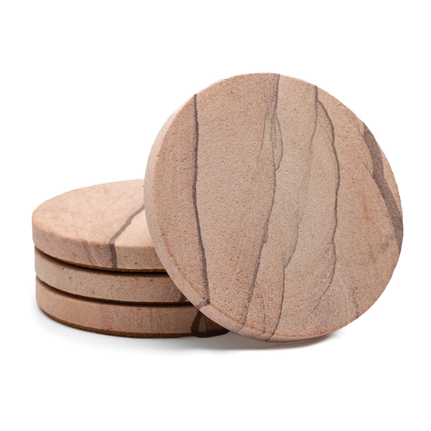 Thirstystone, Multicolor Brand-Cinnabar Natural Sandstone-Durable Stone with Varying Patterns, Every Coaster is an Original, Sand