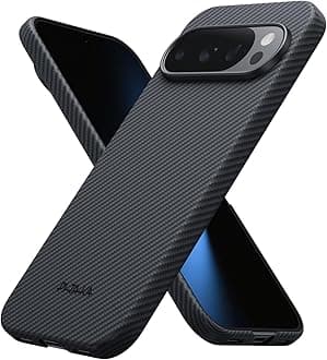 pitaka for Pixel 10 Pro XL Case 6.8”, Ultra-Slim Google Pixel 10 Pro XL Case with Caseless Touch Feeling, 600D Aramid Fiber Woven, Black/Grey(Twill)