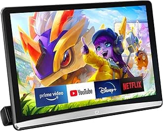 12.4" Android Universal 4K Car TV Headrest Monitor Tablet for Back seat, Support Phone Wireless Connection Mirror Link Touch Screen,with WiFi/Bluetooth/HDMI/USB/AV in/SD/Airplay Video Player(1*pcs)