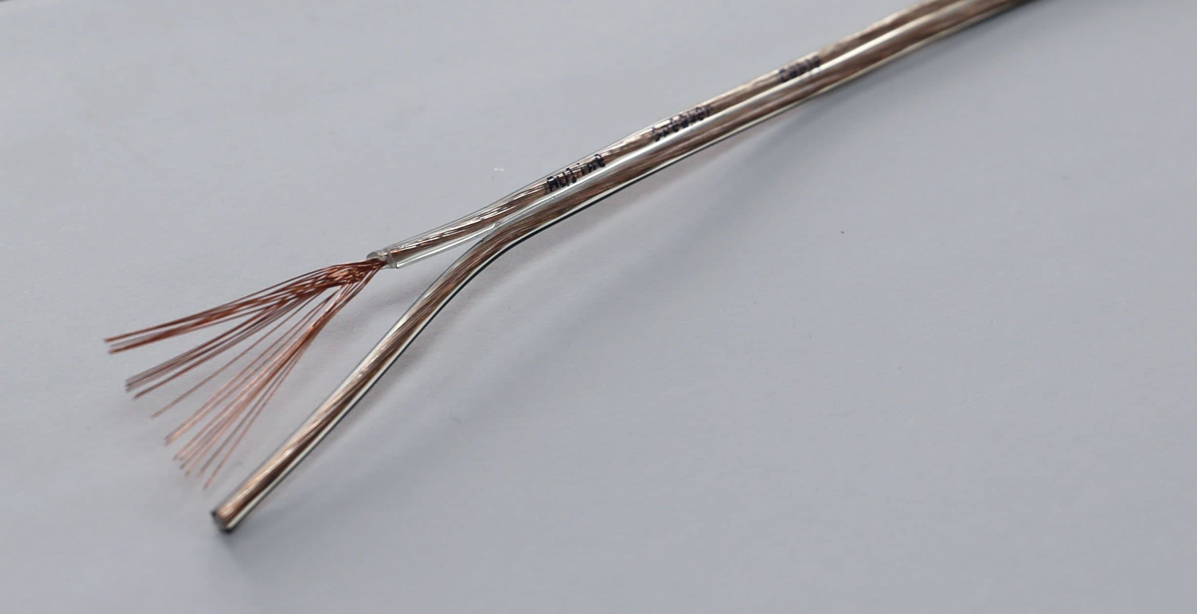 Auline® Transparent/Clear Speaker Cable Wire in 20AWG 18AWG 16AWG 14AWG 12AWG 10AWG for HiFi Surround Sound Car Speakers Amplifiers etc (25m, 18 AWG)