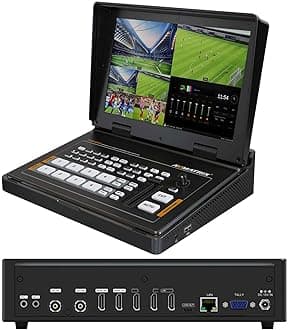 AVMATRIX Multi-Camera-Video-Switcher Mixer with 10.1” FHD LCD Screen SDI & HDMI Inputs, USB Output for Live Streaming for Professional Studio/Tel-Medical/Tel-Conference/Tel-Education