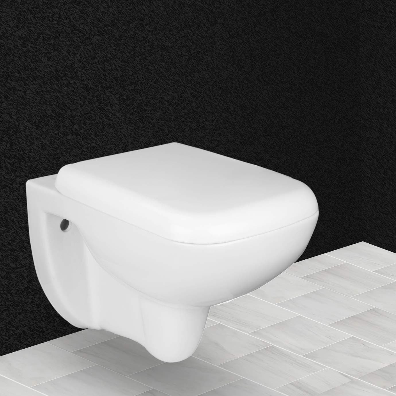 Hindware Enigma One Piece Wall Mounted Western Toilet Commode (Starwhite)