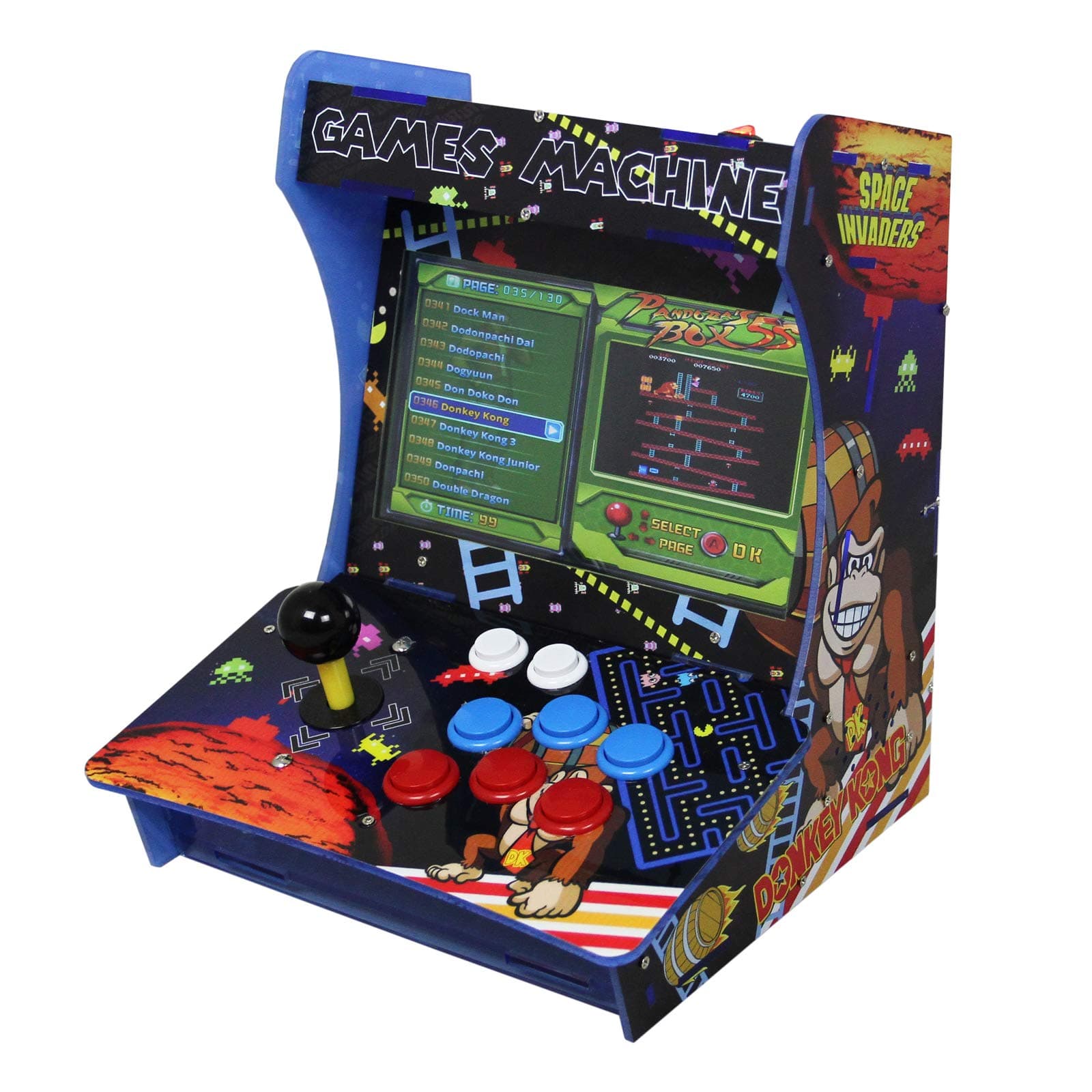 Monster Shop Arcade Games Machine Mini Tabletop Retro Gaming Console Cabinet 3303 Games Classic Assembled Video-game Player 10.1” Screen