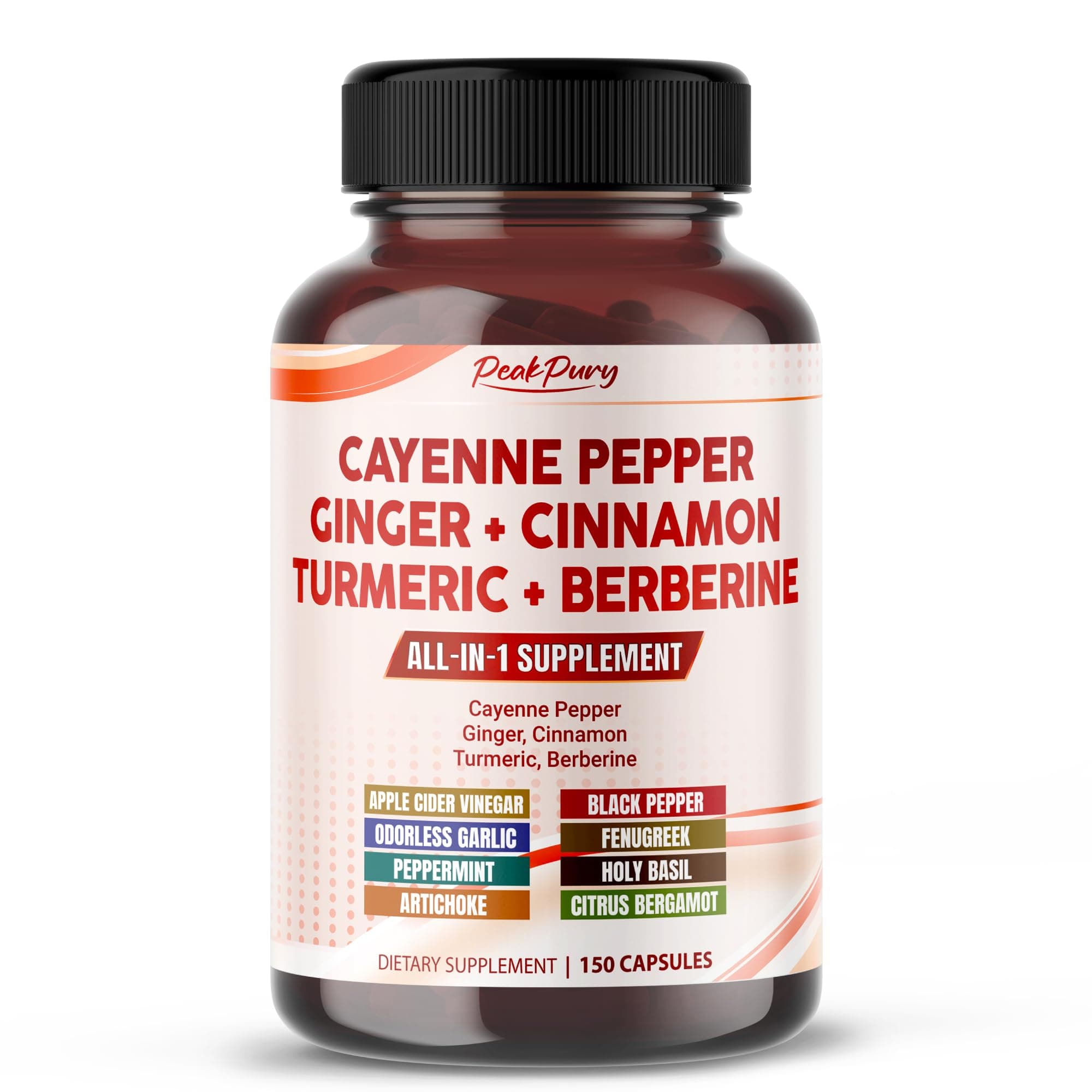 Cayenne Pepper Ginger Turmeric Berberine - Digestion, Gut Heath Support