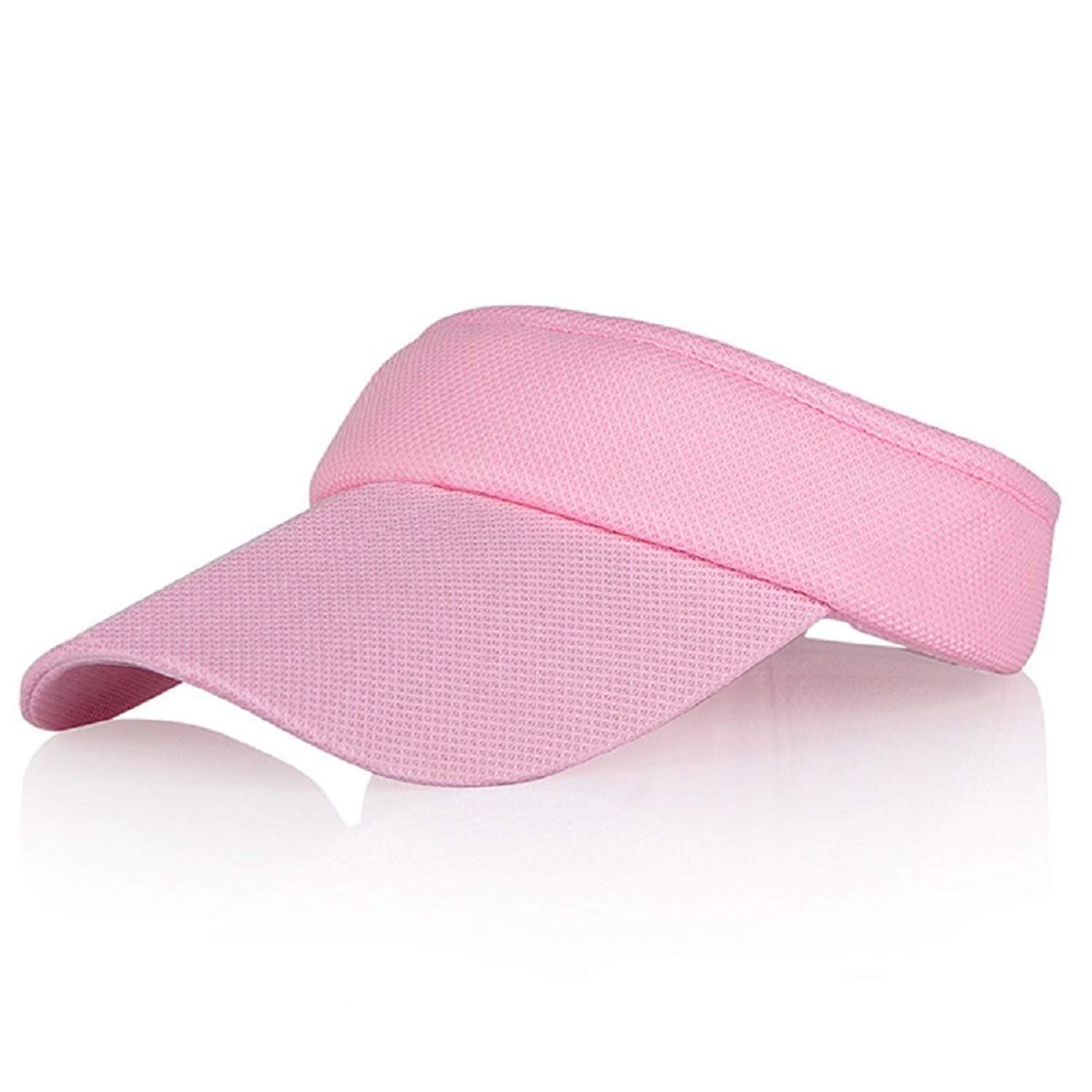 Multiple Colors Sun Visors for Girls and Womens, Long Peak Thicker Sweatband Adjustable Hat for Golf Cycling Fishing Tennis Running Jogging and other Sports