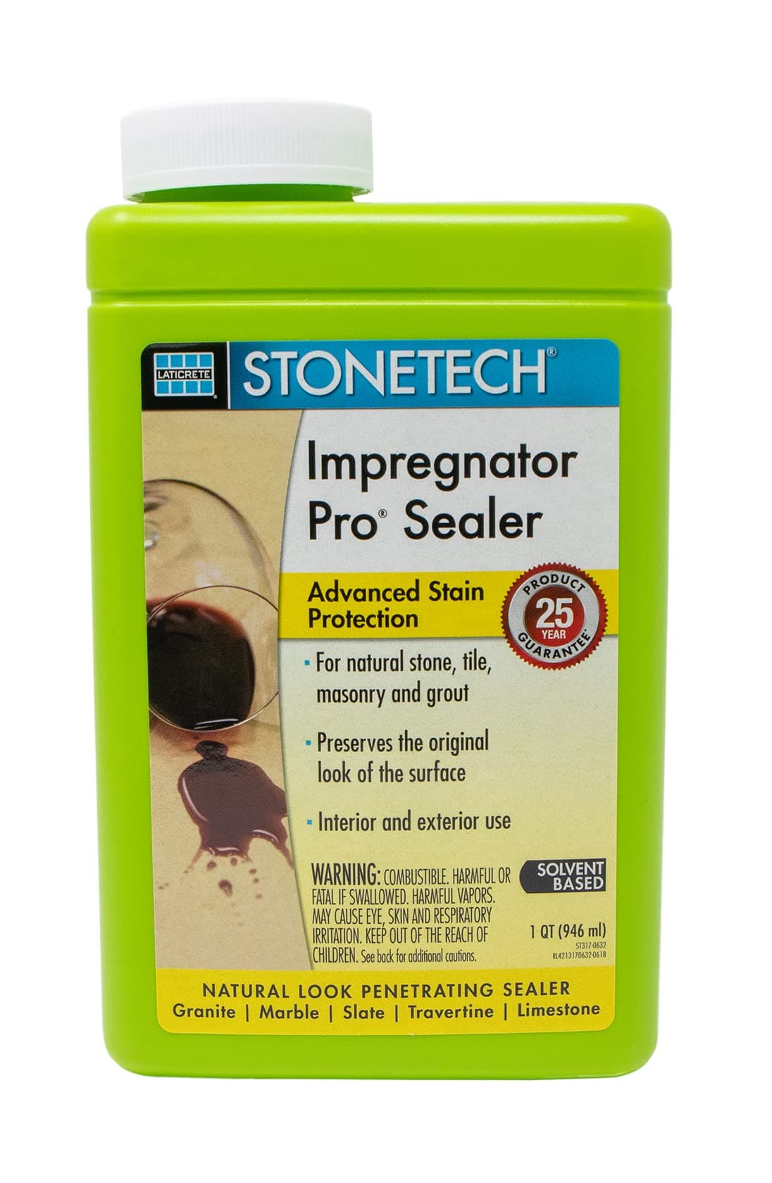 Impregnator Pro, Heavy Duty Sealer for Natural Stone, 1-Quart (.946L) by StoneTech