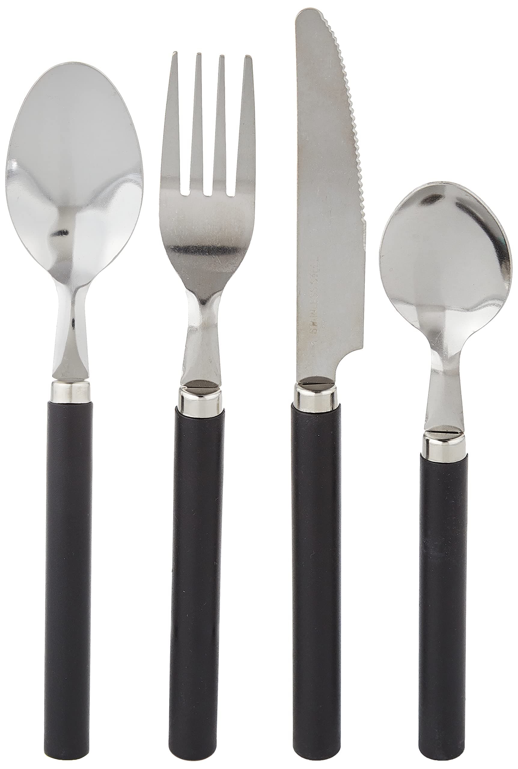 Cutlery set, 25 piece set(knives, spoons, forks, teaspoons, tableware box-black (cs-25-106)