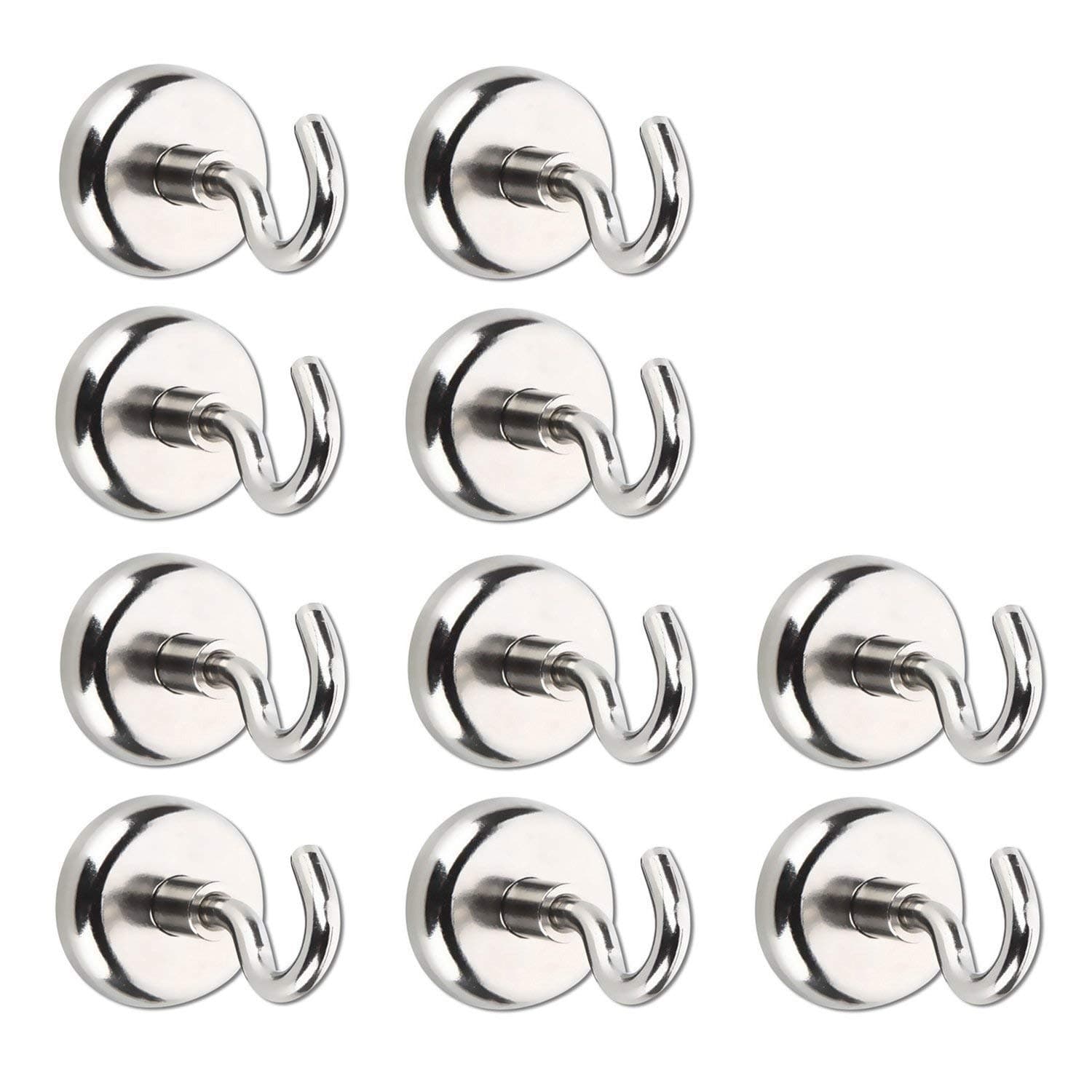 Pasway magnetic hooks, holders with load capacity of 5.5 kg super strong magnets 10x