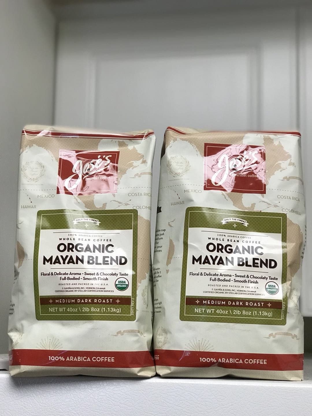 Jose’s 100% Organic Mayan Whole Bean Coffee 2.5 lb. Bag 2-pack