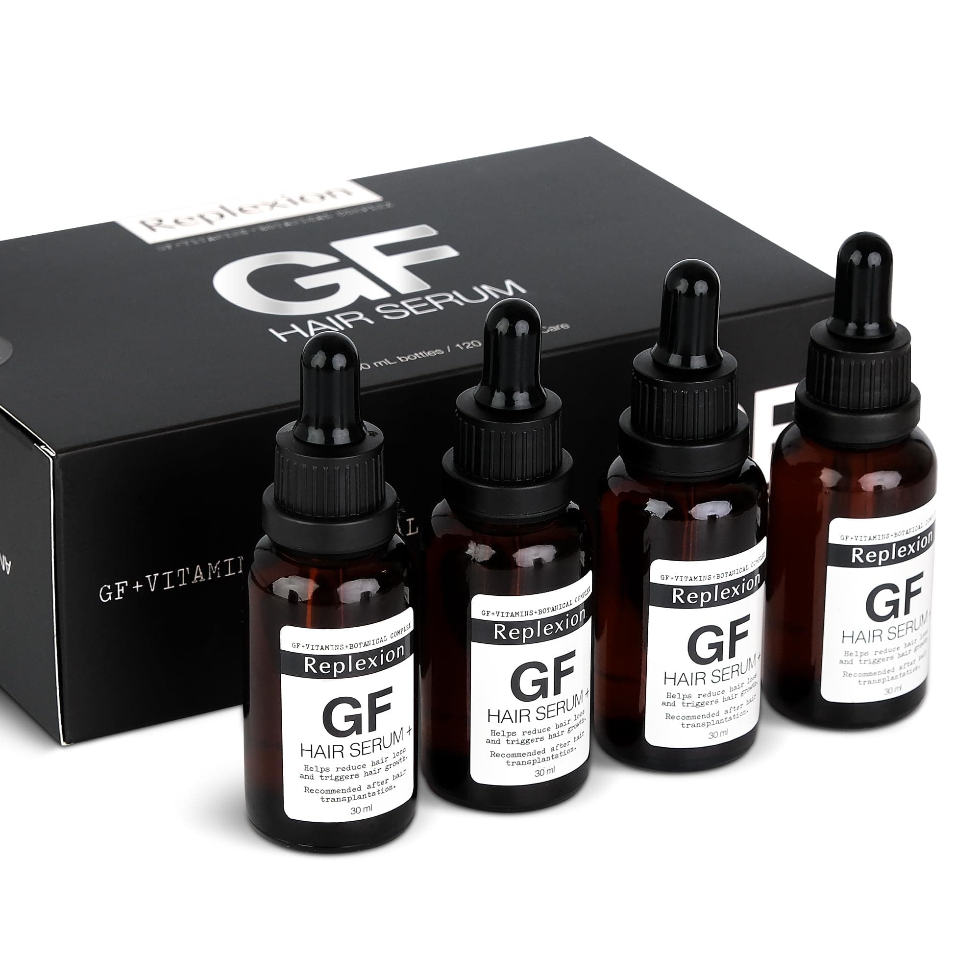 - GF Hair Growth Serum for Men & Women – DHT Blocker, Anti Hair Loss Treatment, Stimulates Hair Regrowth, Thickens & Strengthens Follicles, Healthy Scalp Support, 4 Months Supply (4x30 ML)