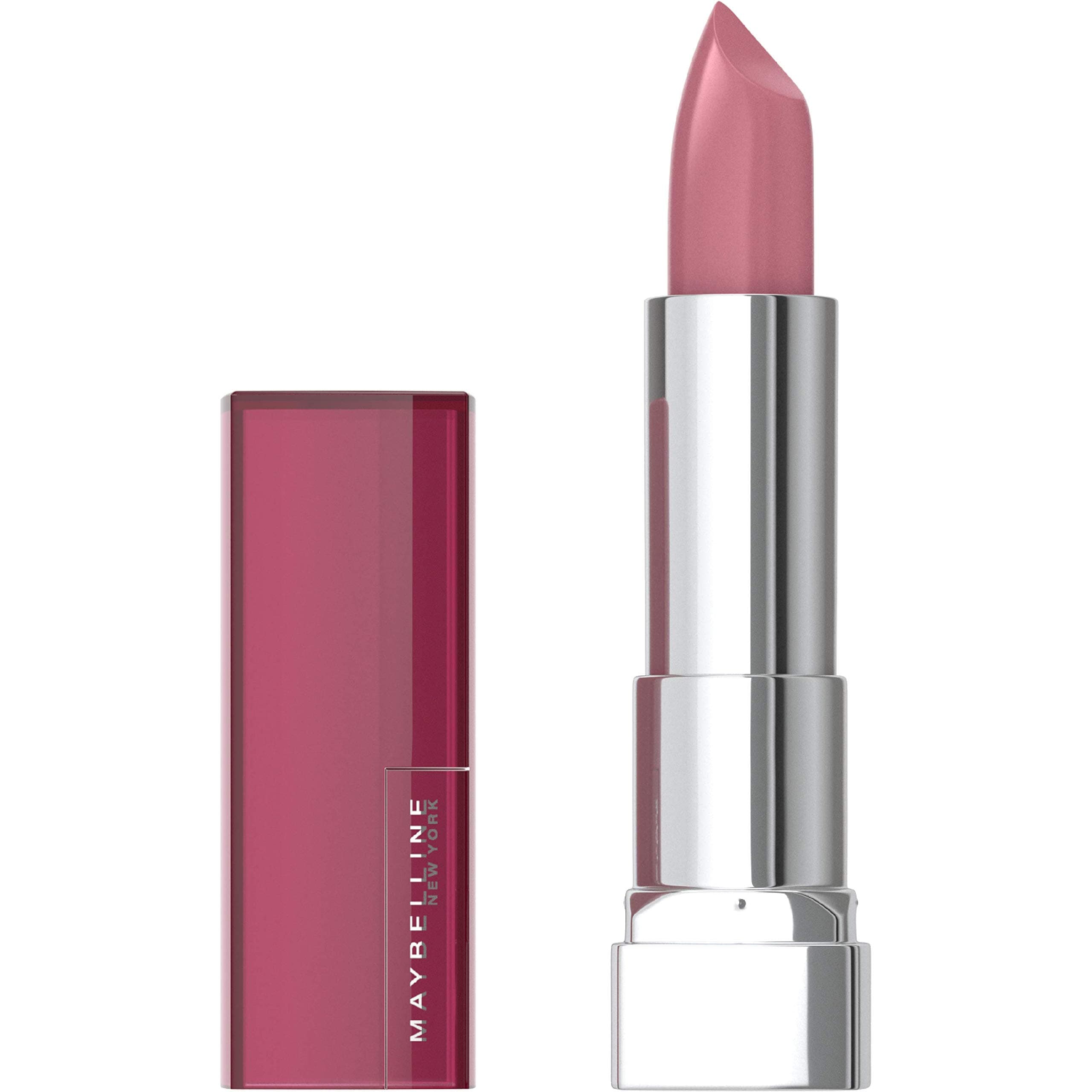 Maybelline Color Sensational Lipstick, Lip Makeup, Cream Finish, Hydrating Lipstick, Romantic Rose, Pink,1 Count