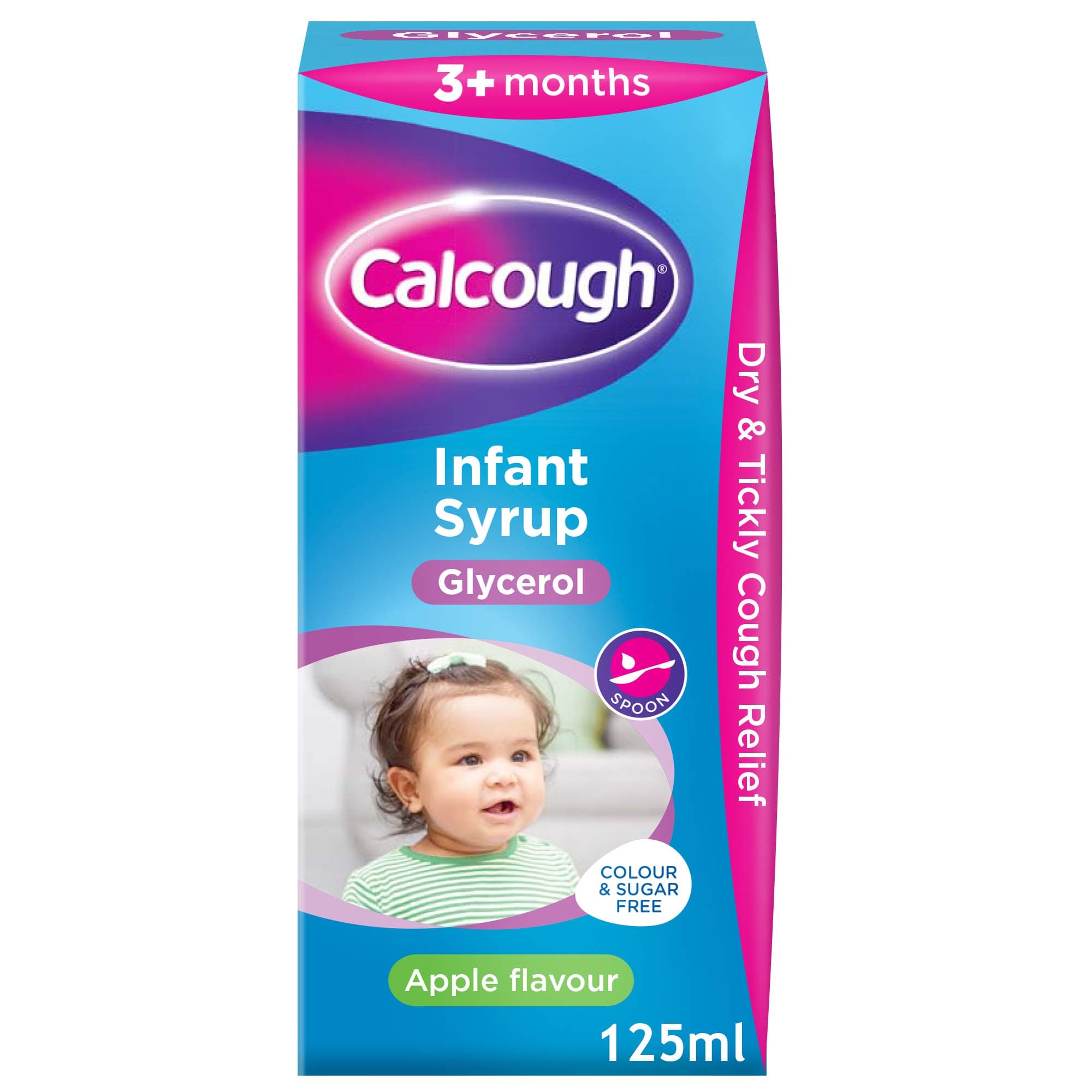 Calcough® Infant Syrup Apple Flavour 3+ Months, 125ml
