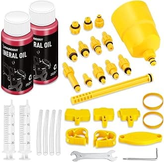 CHUMXINY Brake Bleed Kit for SHIMANO, TEKTRO Hydraulic Disc Brakes, Including High Performance Mineral Brake Fluid (120ml)