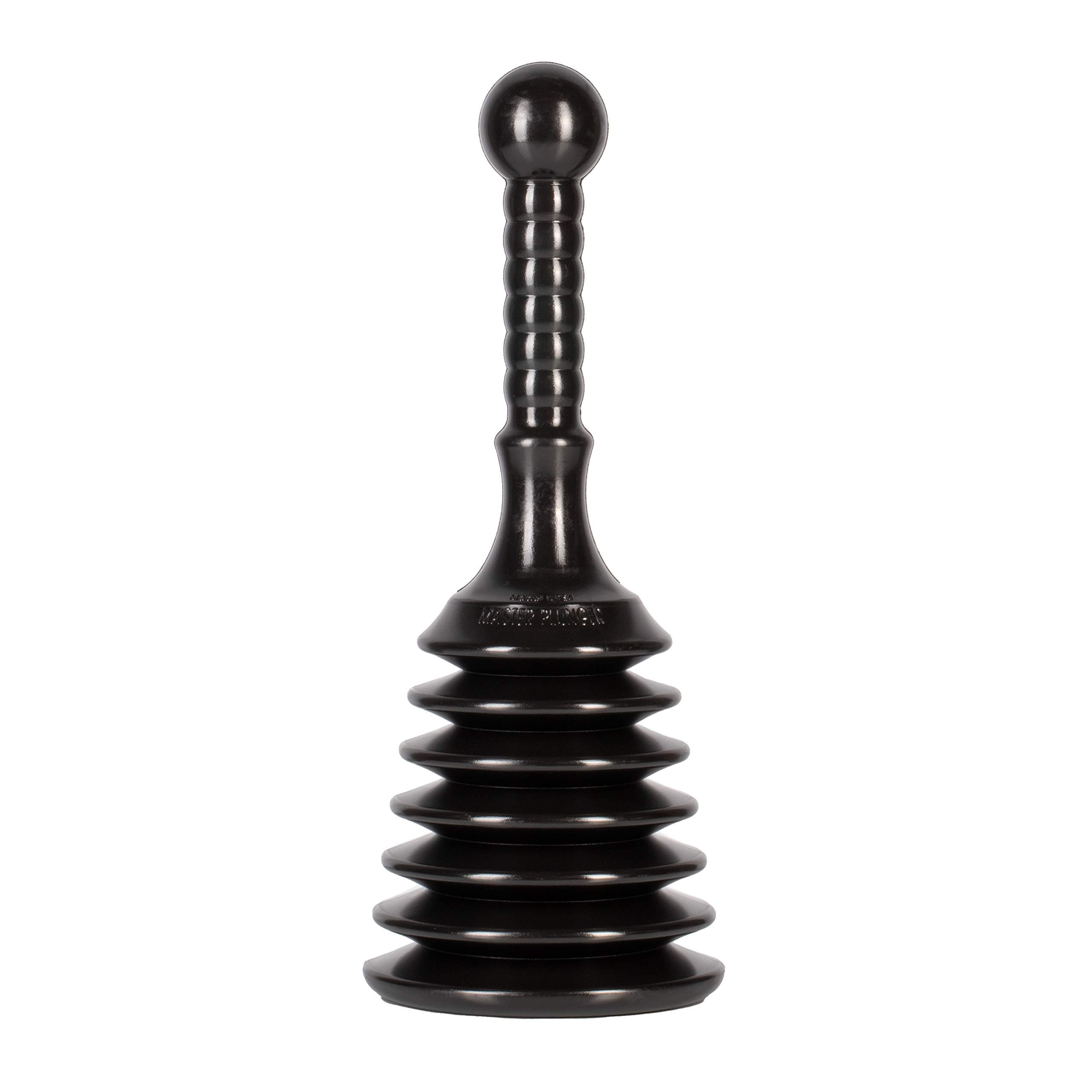 MPS4 Sink & Drain Plunger for Kitchen Sinks, Bathroom Sinks, Showers, and Bathtubs. Small and Strong Design with Large Bellows Commercial & Residential Use, Black