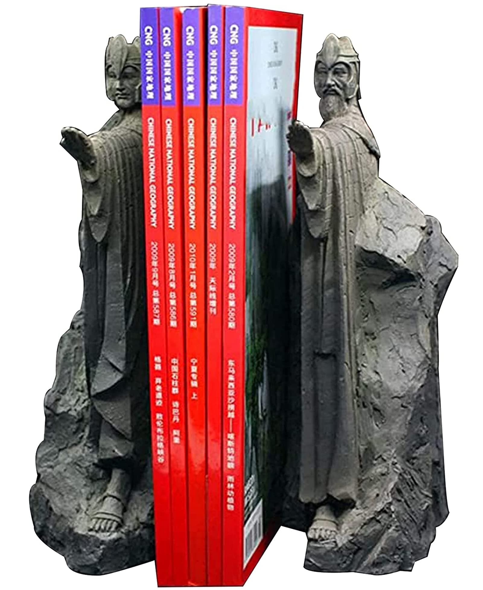 Bookends Book End Lord of Rings Hobbit Book Decoration Resin, Decorative Book Stopper Binder and Dividers, Blue, Large