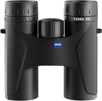 ZEISS Terra ED Binoculars 10x32 Waterproof, and Fast Focusing with Coated Glass for Optimal Clarity in All Weather Conditions for Bird Watching, Hunting, Sightseeing, Black