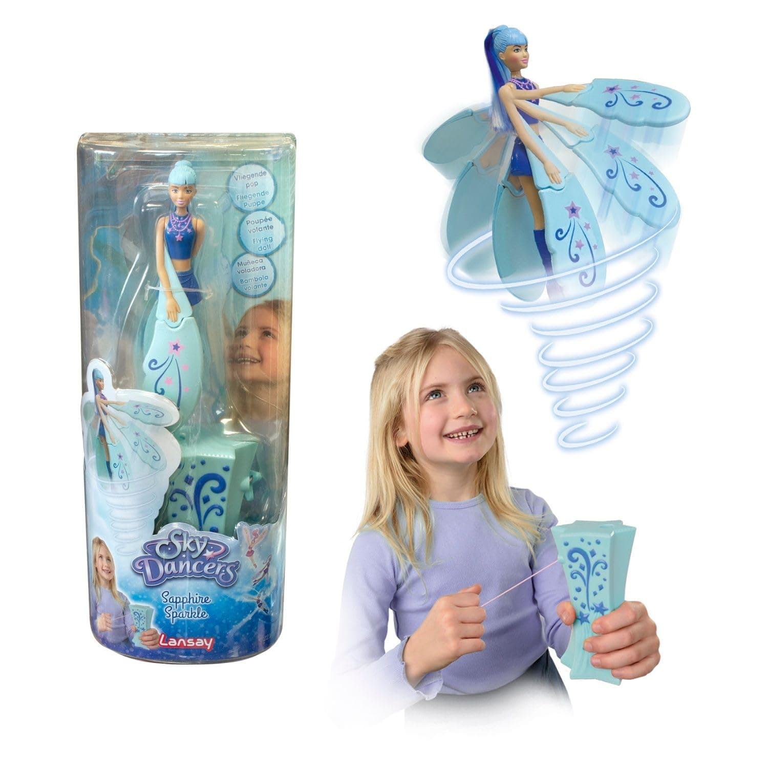 Lansay Sky Dancers - Sapphire Sparkle - Flying Doll - Ages 6 and Above