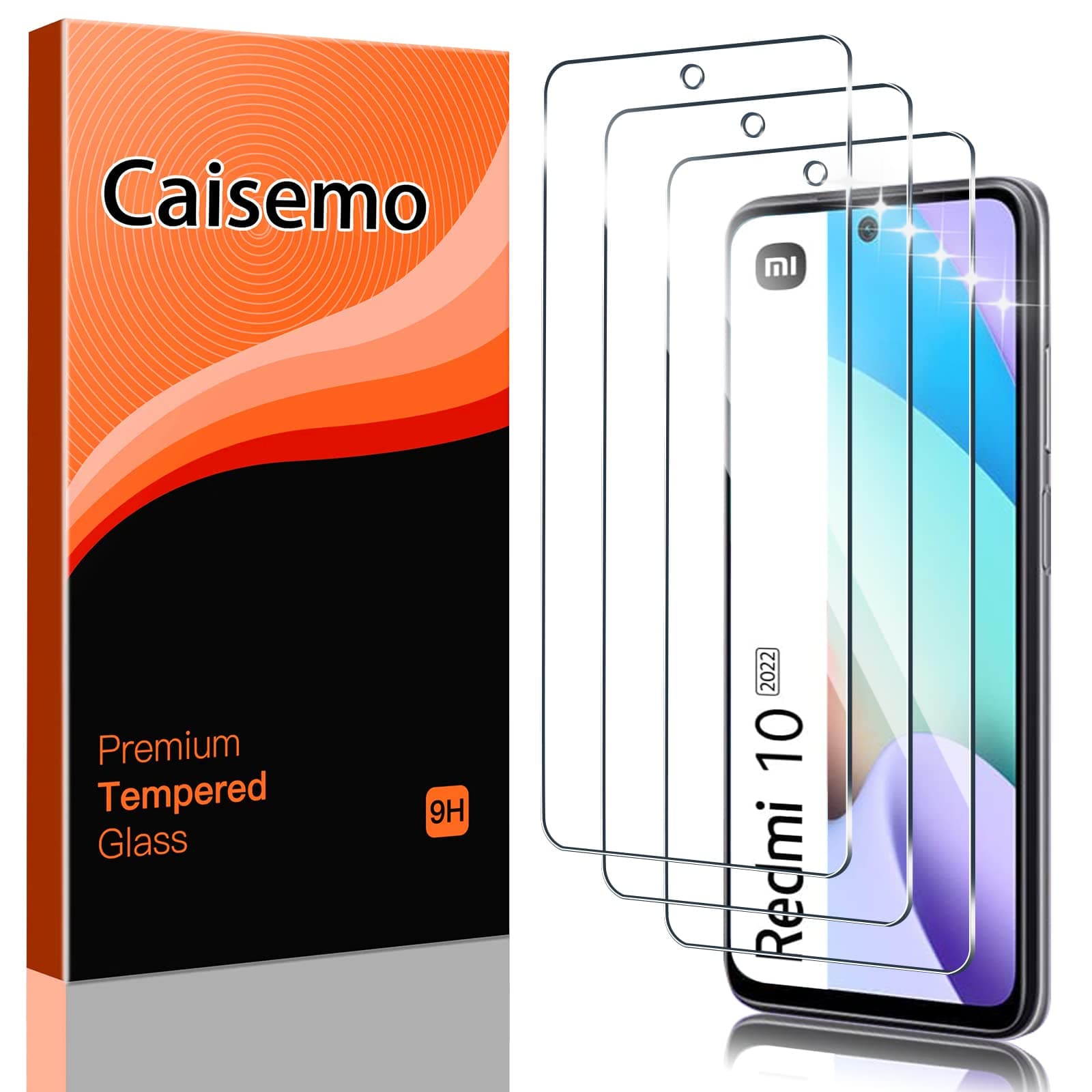 3 Pack For Xiaomi Redmi 10 2022/note 10 5G 6.5'' Tempered Glass Screen Protector (Not For Redmi 10 5G, Redmi Note 10, Note 10 Pro),9H Hardness, Anti Scartch,Soft Touch