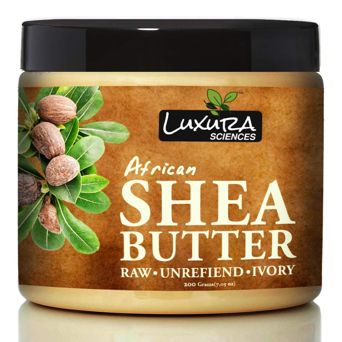 Luxura Sciences African Raw Shea Butter Unrefined Organic Ivory for Skin and Body.(200 Gms)