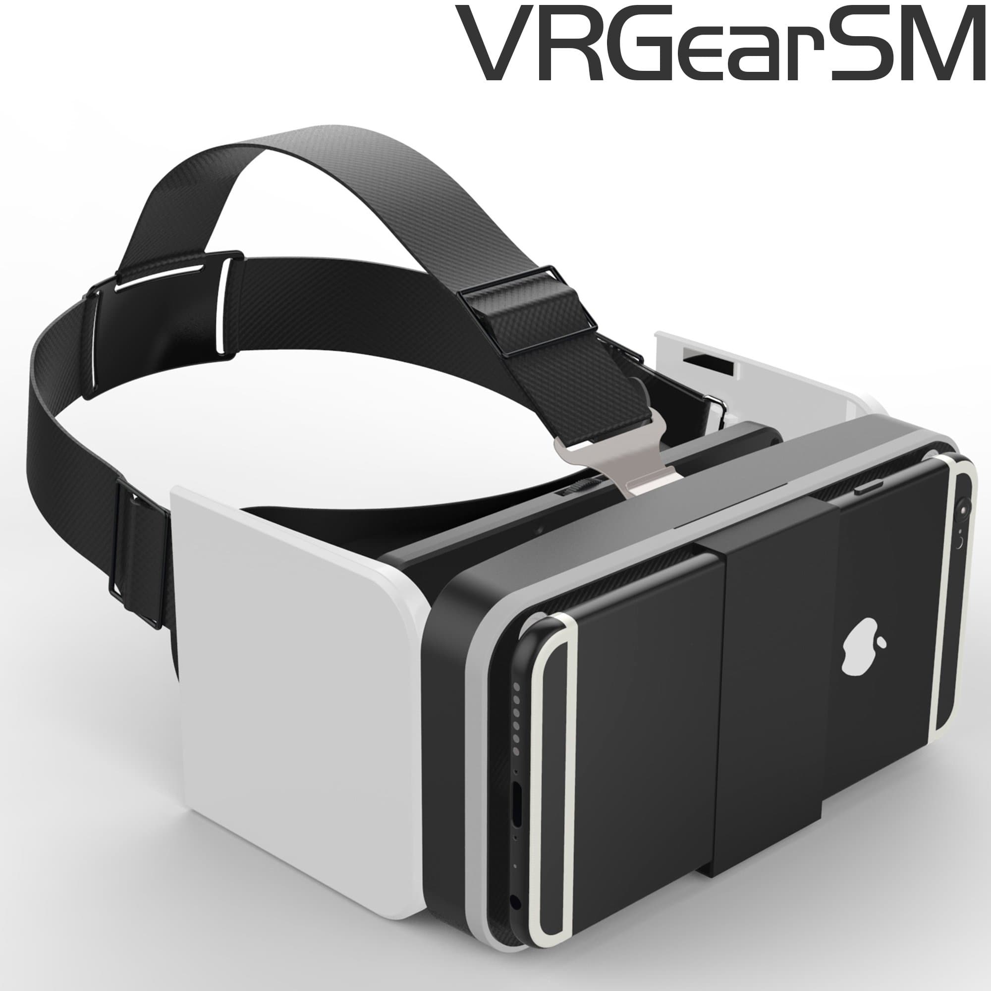 VRGear Foldable Virtual Reality Headset - White - Fits all Phones up to 6 Inches