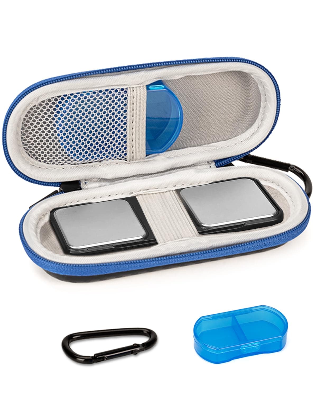 Case for AliveCor Kardia Mobile Heart Monitor, Hard Shell Case for Kardiamobile 6L and Kardia Mobile EKG Device with Pill Box, Heart Monitor EKG Travel Carrying Case