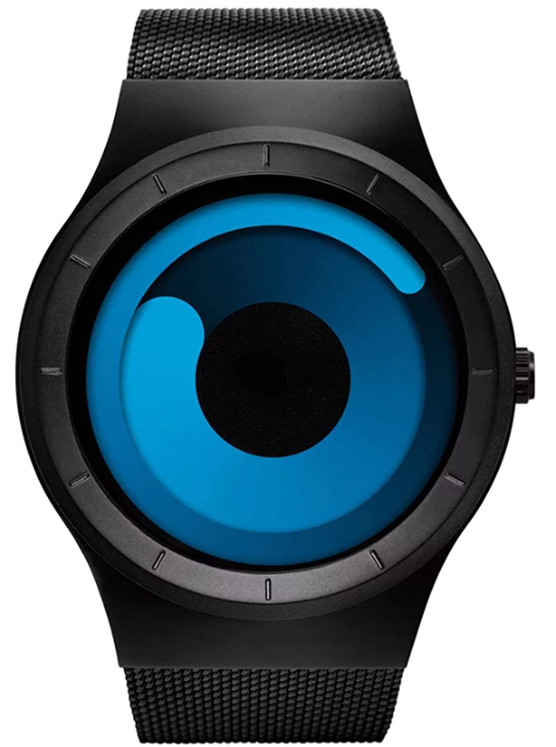 ATTRACTIONZ Date & Time Analog Black Dial Blue Shade Dual Tone Glass On Dial Men Watch -Balck CRR_12