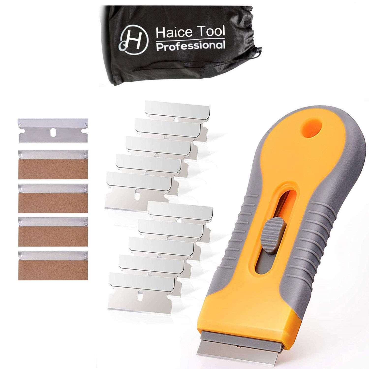 Razor Blade Scraper Tool Set with 15pcs Extra Blades, Cleaning Razor Scraper
