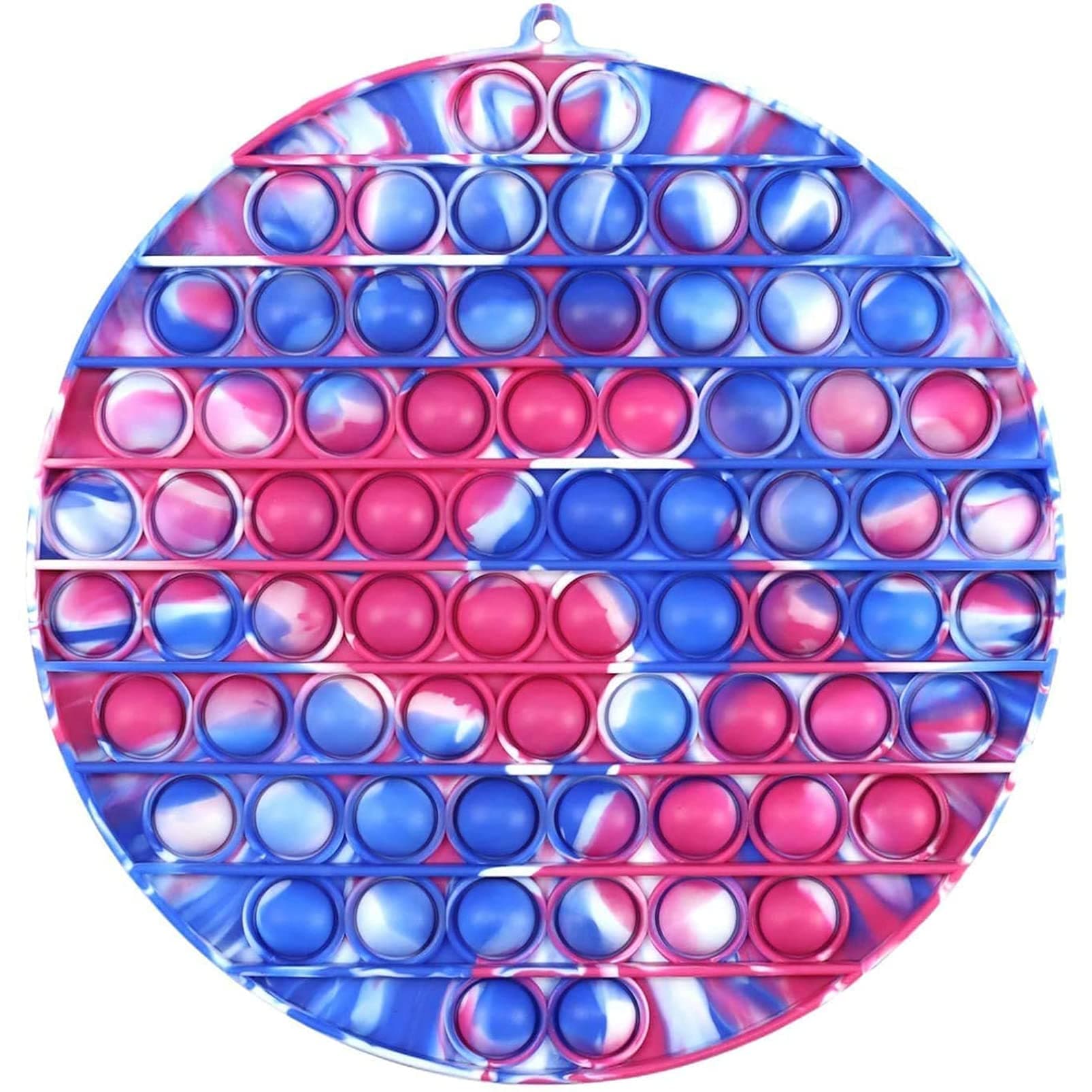 Big Size Pop it Push Fidget Sensory Toy Popping Anxiety Autism Stress Relieve Relief Pressure Bubble Silicone Game Gift Tool Special Need Kid Teen Adult Friend.（Tie-dye Round Shape）