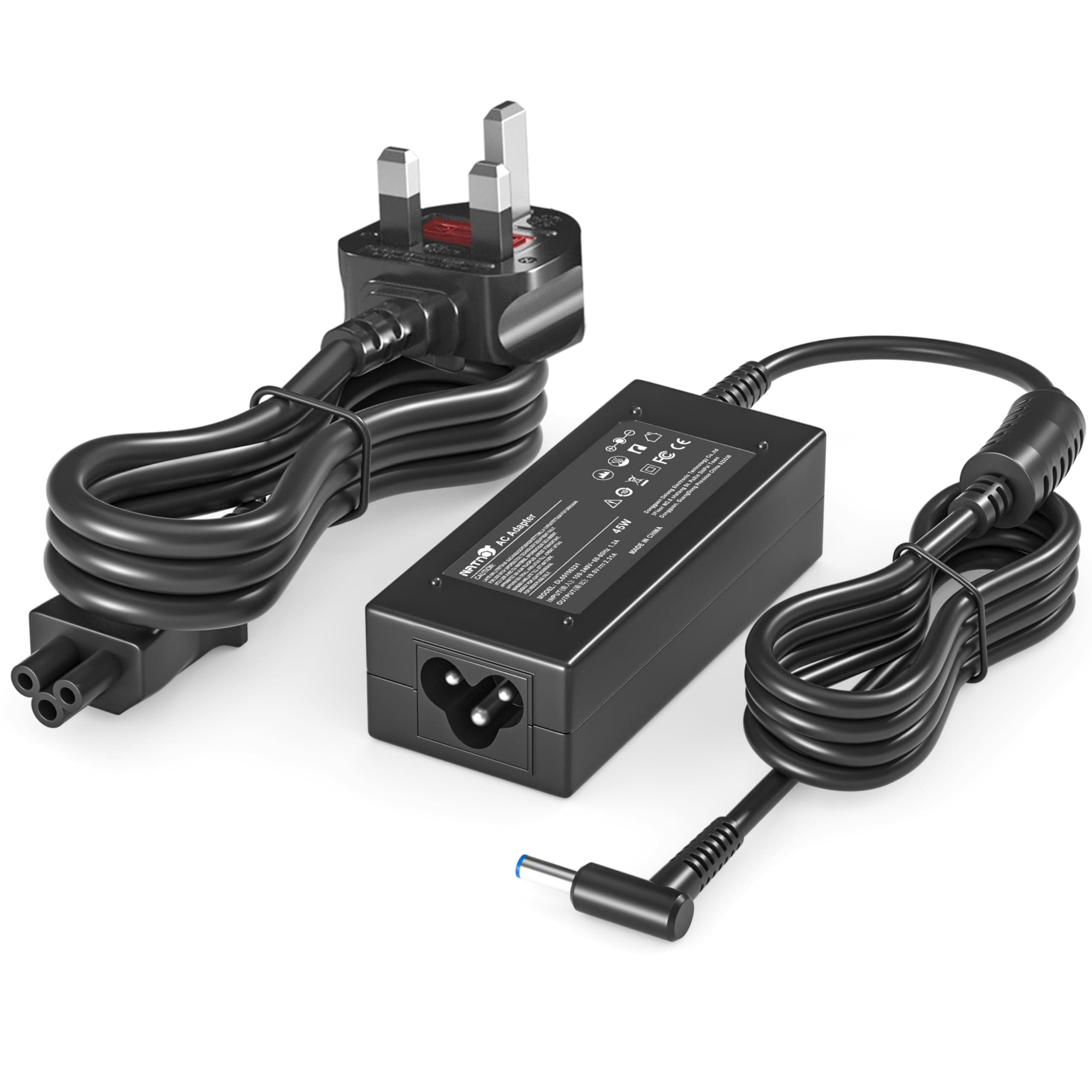 NATNO 45W 19.5V 2.31A Charger for HP Laptop Charger Smart Blue Tip Power Supply Cord