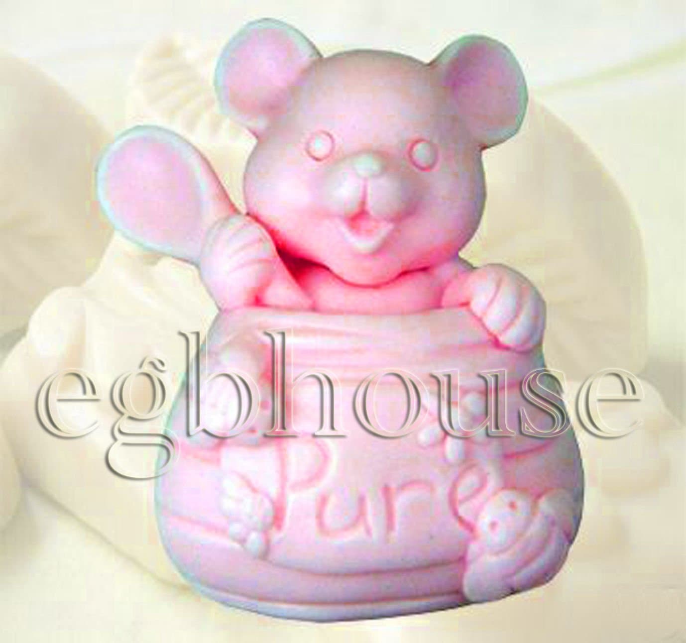 Country Mouse in Honey Jar- Detail of High Relief Sculpture - Silicone Soap/Polymer/Clay/Cold Porcelain Mold