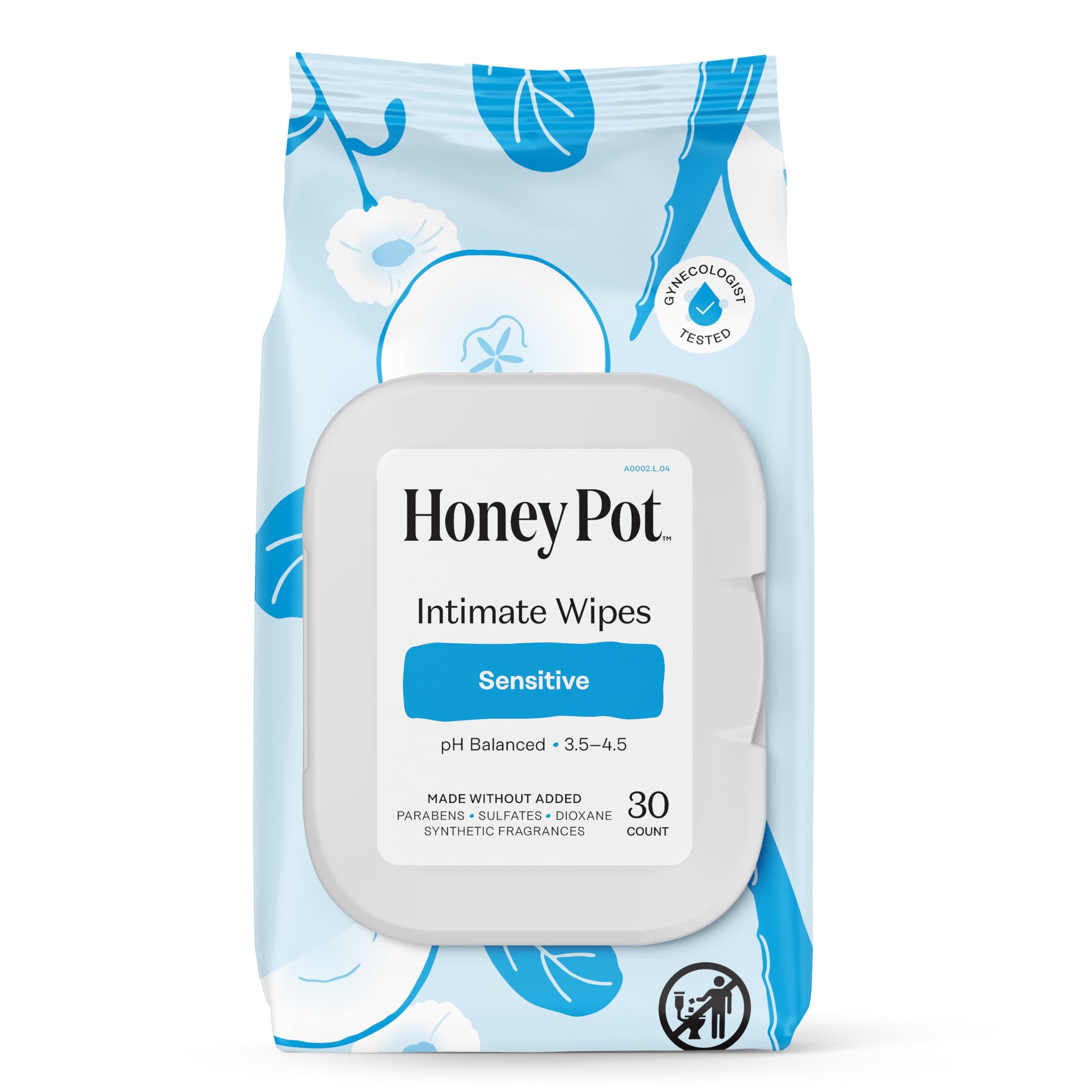 THE HONEY POT, SENSITIVE WIPES 30 CT