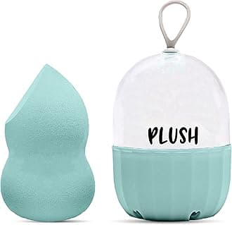 Tiffany Tint Microfiber Beauty Blender with Case | Pear Cut Blender | Makeup Sponge That Saves Up to 60% Makeup | | For All Makeup Formulations | Cruelty-Free | Latex-Free | Vegan