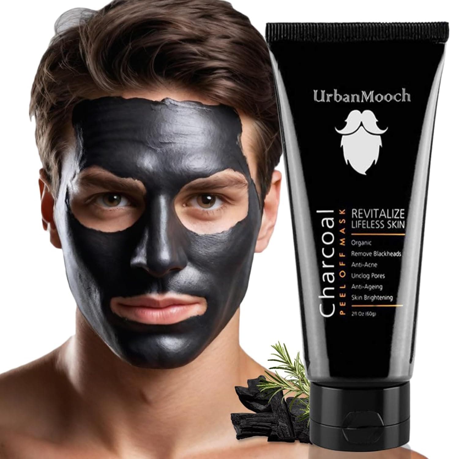 Activated Black Charcoal Peel Off Mask for Blackheads Removal, Deep Cleansing, Anti Acne & Skin Brightening 60gm