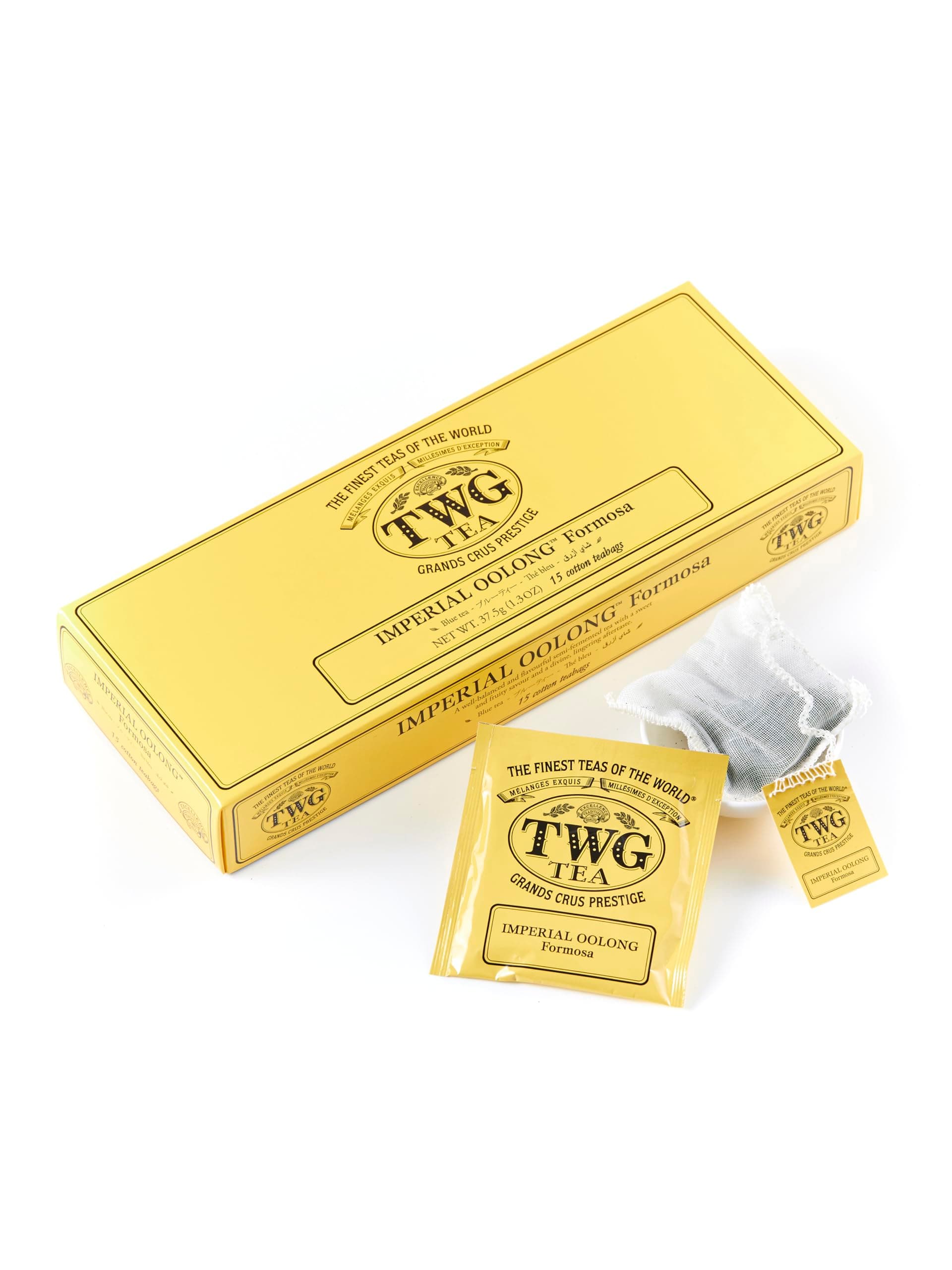 TWG Tea | Imperial Oolong | Single Estate Oolong Tea | 15 Hand Sewn Cotton Teabags | Gift Set