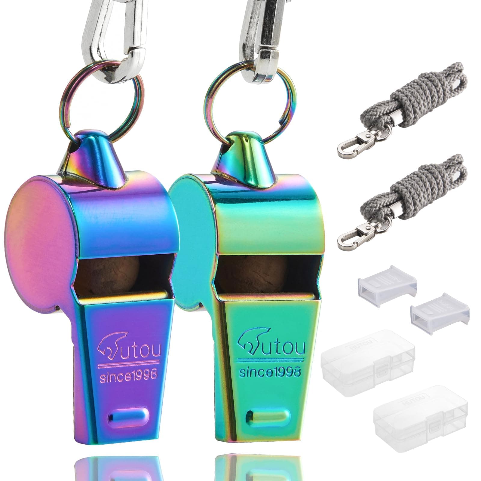 Whistle Stainless Steel Coach Sports Whistle with Lanyard, Loud Crisp Sound Whistle Ideal for Coaches, Referees, and Official