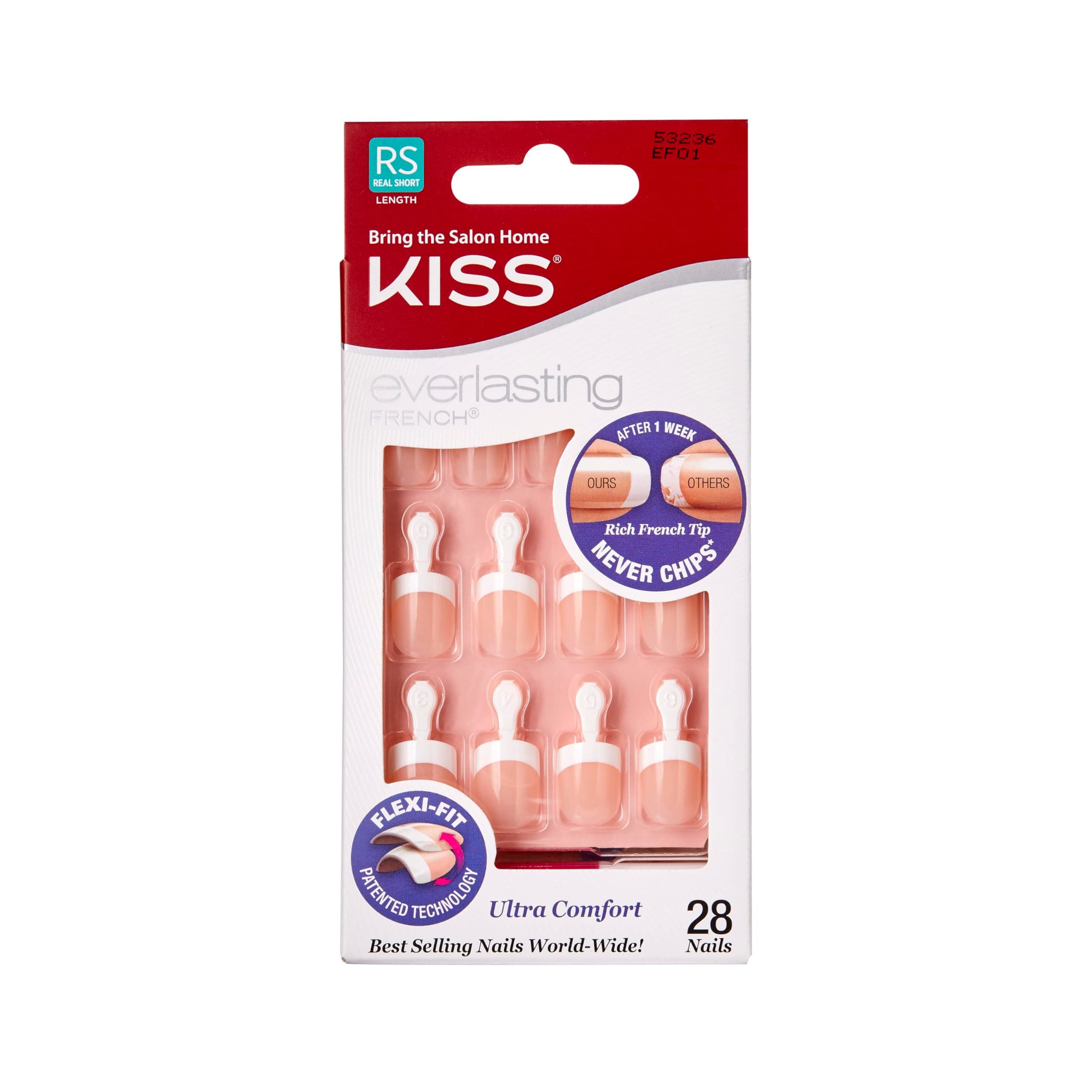 Kiss Products, Inc. Kiss Everlasting French 28 Piece Nail Kit, Endless