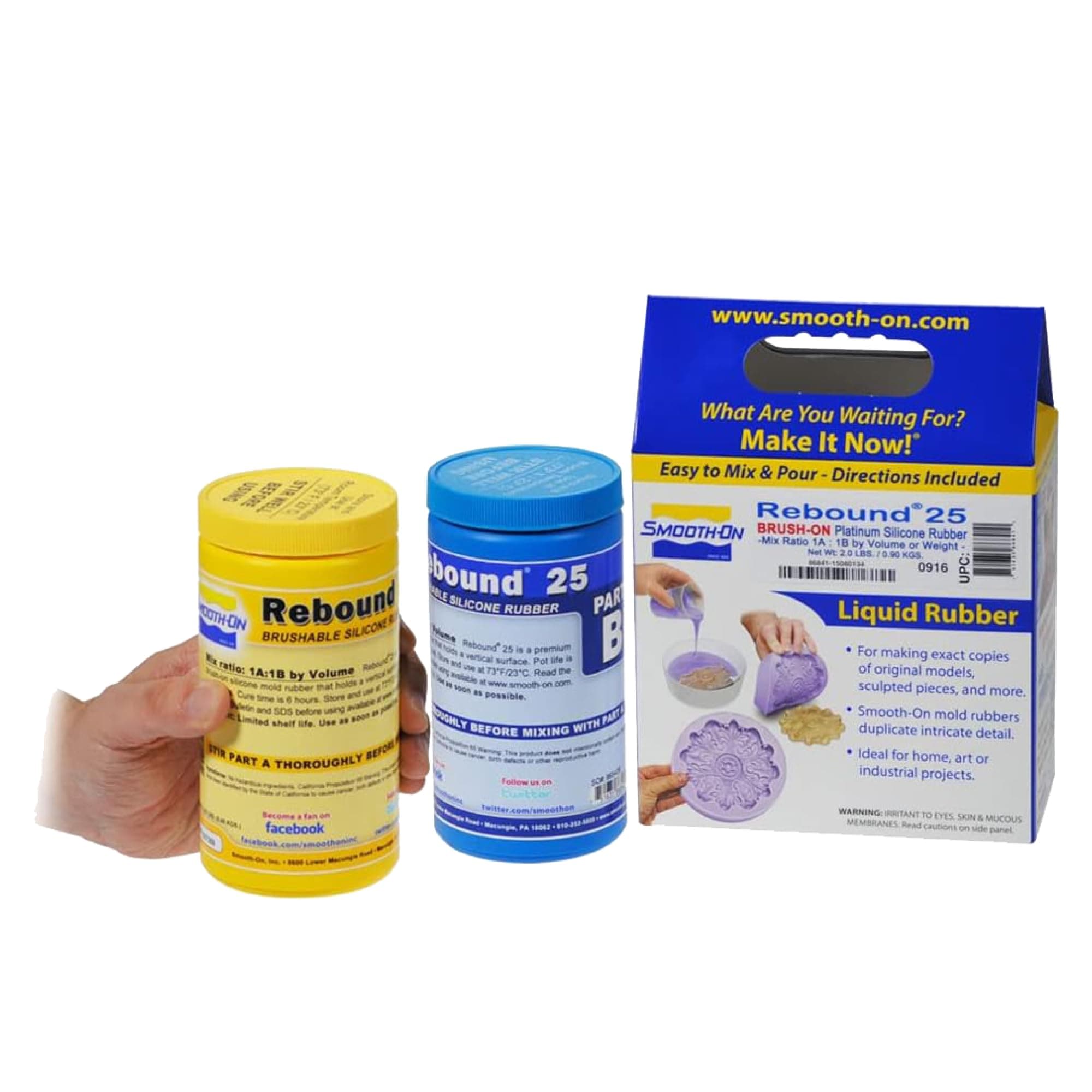 Smooth-On Rebound 25 - Brushable Platinum Silicone Rubber - Pint Unit