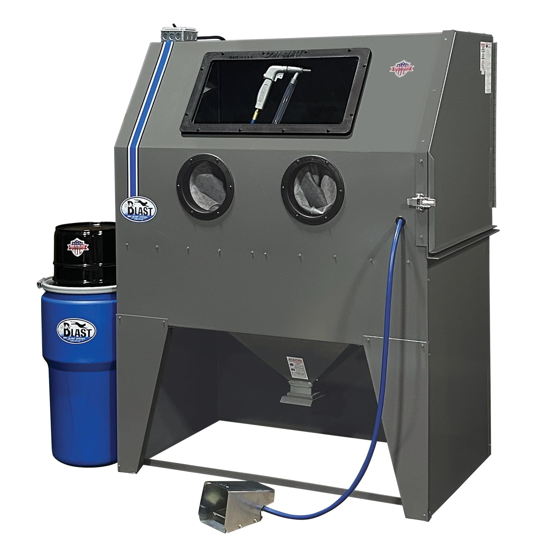 TP Tools USA 2846FP Abrasive Sandblast Sandblasting Cabinet with HEPA Vacuum, 46" W x 28" D x 28" H Work Area, Made in USA