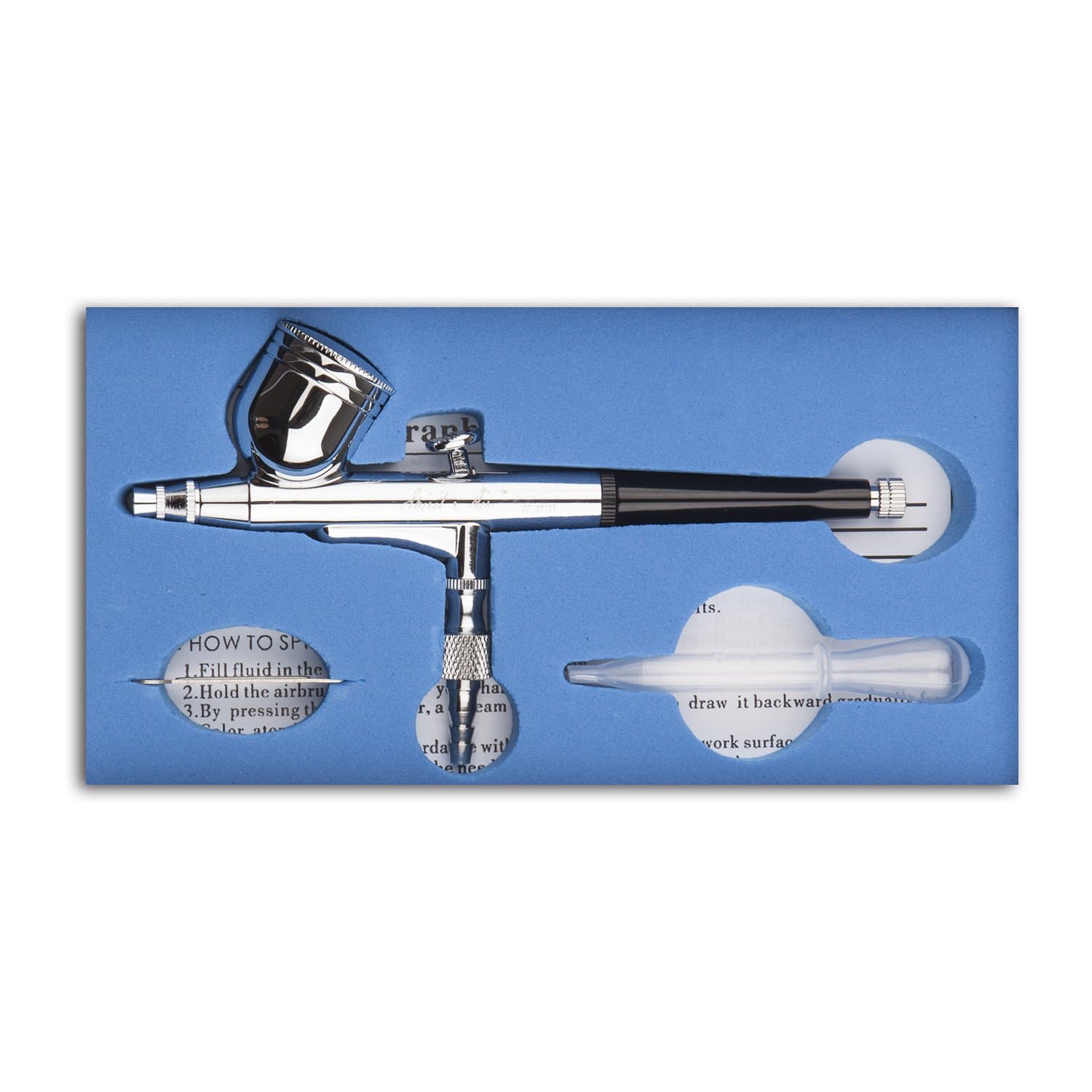 Yenny shop Doual-Action Gravity Feed 0.3mm Nozzle Airbrush for modeling ioramasBody Art Nail Art Cake decorating Paint work and Makeup