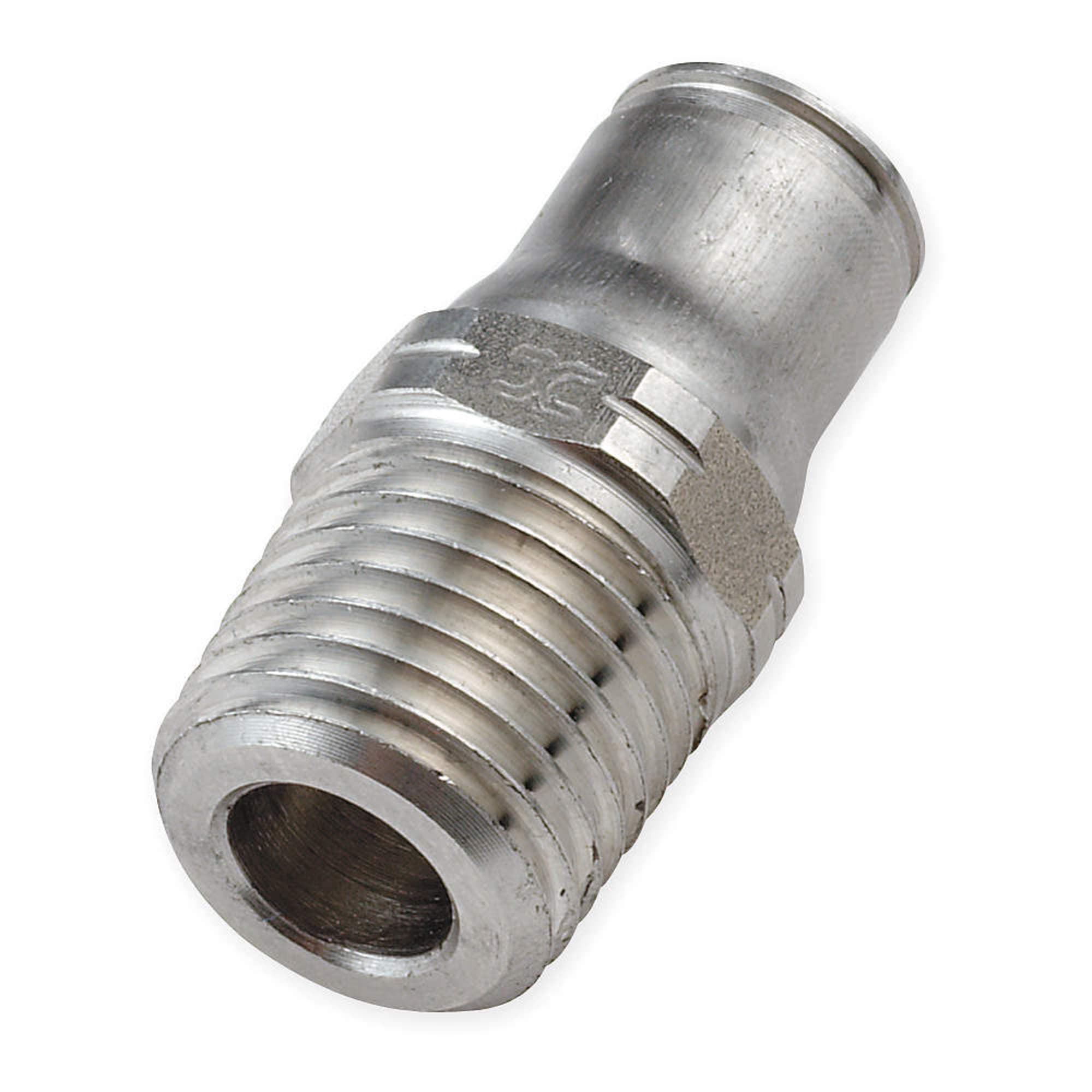 Connector, SS, 1/4 in. Tube Sz, PK2