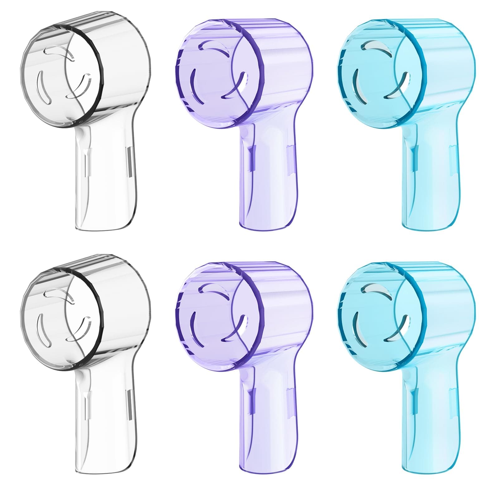 6 Pack Toothbrush Heads Dustproof Cover Compatible with Oral B, Fits for Oral-B iO Series, Pro 1000, 1500, 5000, 7500 Electric Toothbrush, Protects Brush Head and Convenient Travel