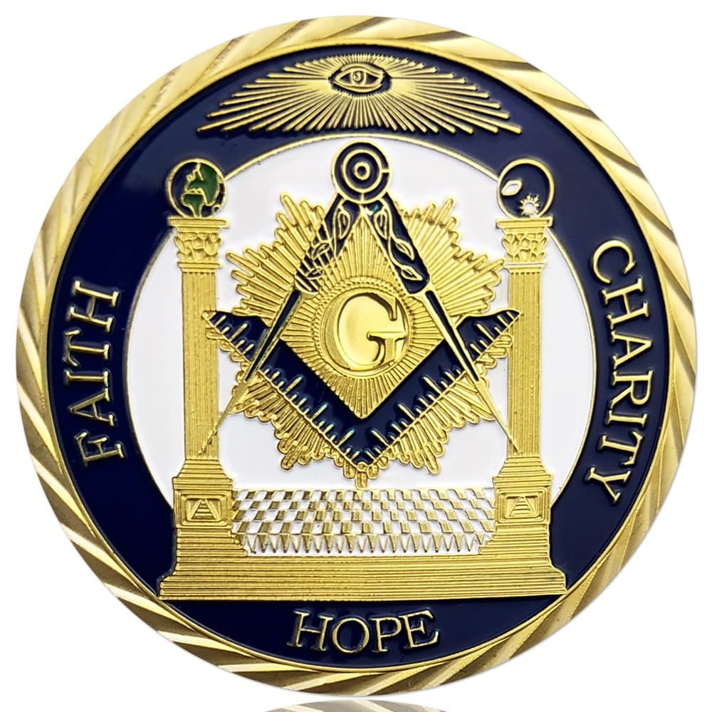 Gold Plated Master Mason Symbol Proud Freemason Challenge Coin…