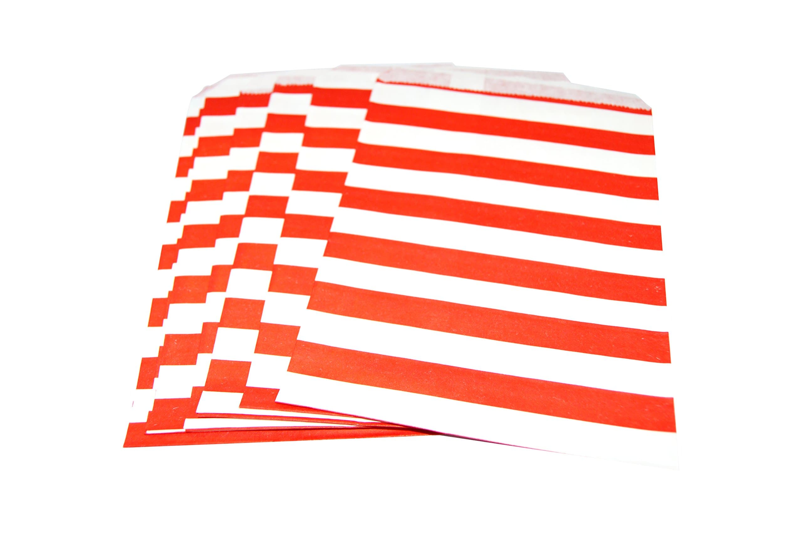 Swirly Twirly Favor & Snack Bags - Biodegradable, Very Cute & Attractive Designs - Set Of 50 Pcs -Sailor StripeRed