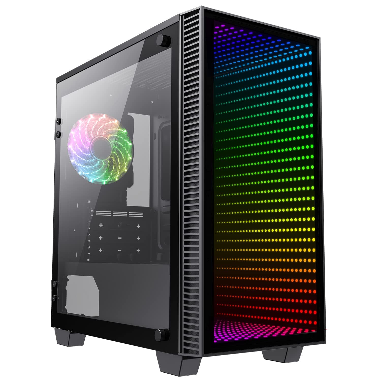 GameMax Mini Abyss ARGB Micro-ATX PC Gaming Case | Black