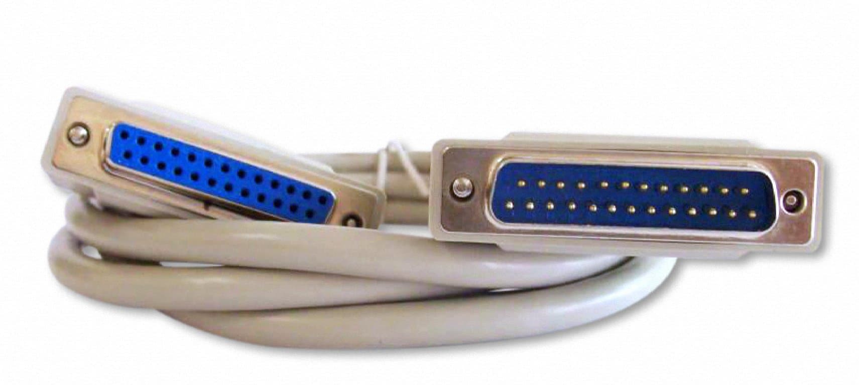 Your Cable Store 6 Foot DB25 25 Pin Serial Port Cable Male to Female RS232