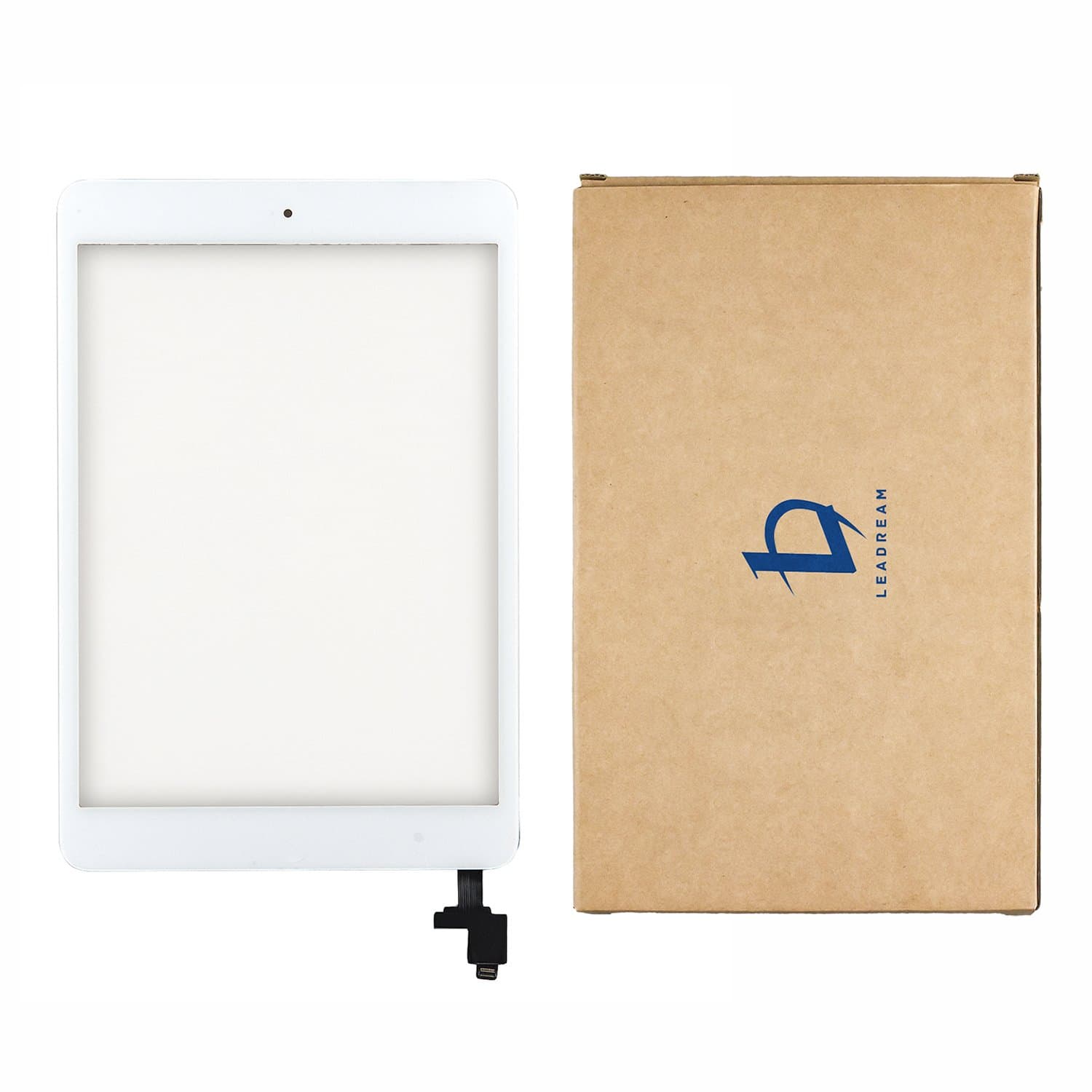 White Glass Screen Digitizer Complete Full Assembly for iPad mini & mini 2 with IC Chip, Home Button, OEM Adhesive
